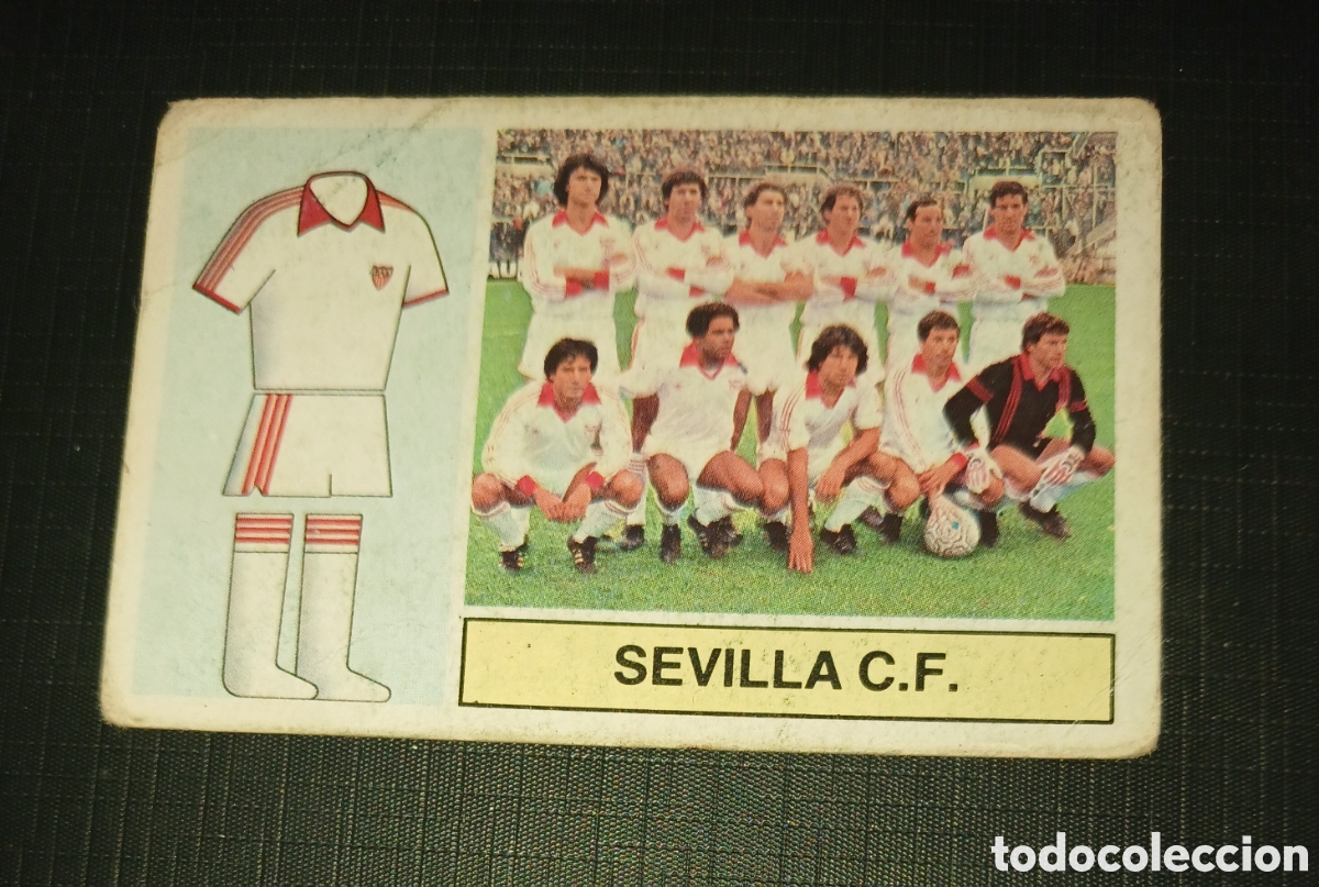 Cromos de f&uacute;tbol: Cromo Sevilla C. F. Alineaciones Ed. Este Liga 1982 1983 82-83 Sin pegar, nunca pegado