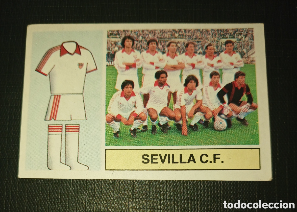 Cromos de f&uacute;tbol: Cromo Sevilla C. F. Alineaciones Ed. Este Liga 1982 1983 82-83 Sin pegar, nunca pegado