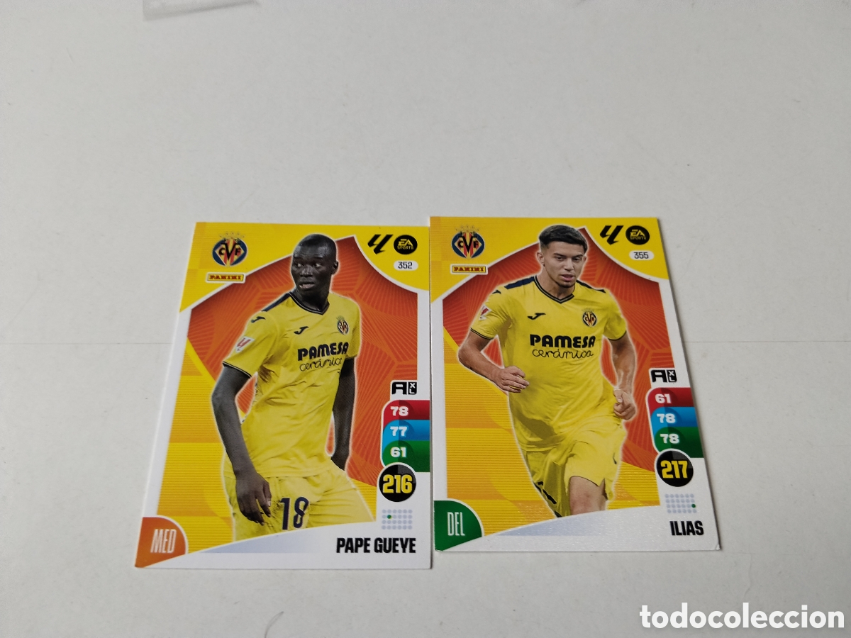 Cromos de f&uacute;tbol: 2 Cromos Villareal C.F 2024-2025