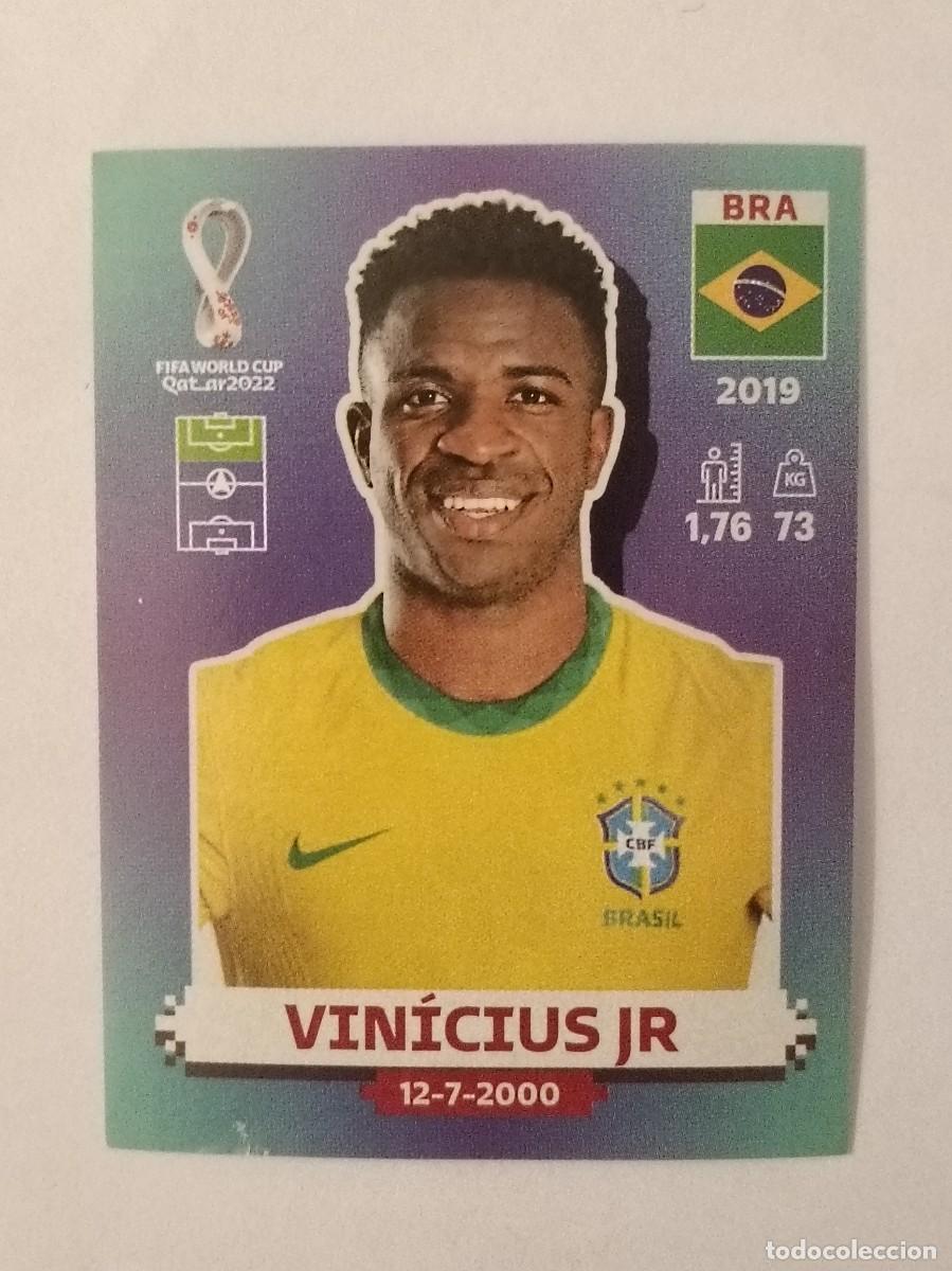 Cromos de f&uacute;tbol: #BRA 20 VINICIUS JR (BRASIL) MUNDIAL QATAR 2022 PANINI