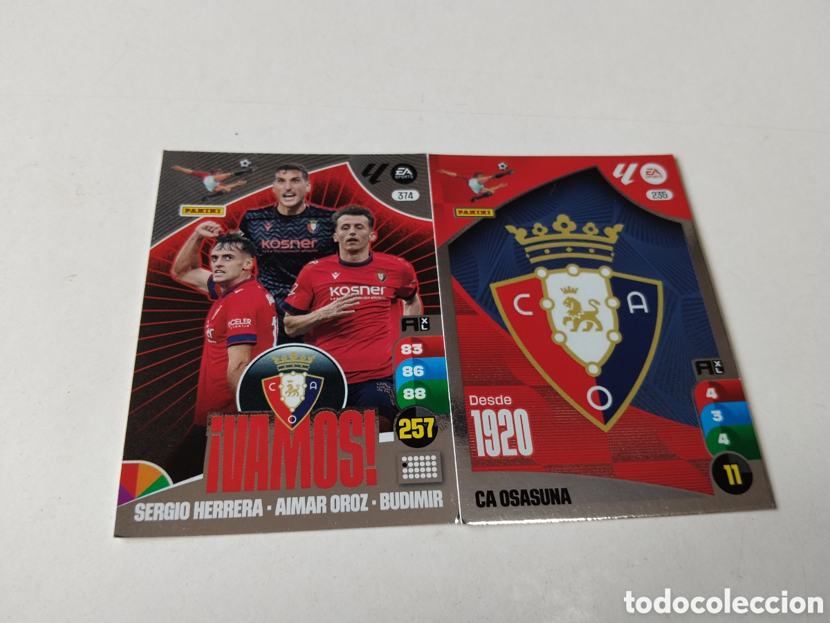 Cartes &agrave; collectionner de Football: 2 Cromos CA Osasuna 2024-2025