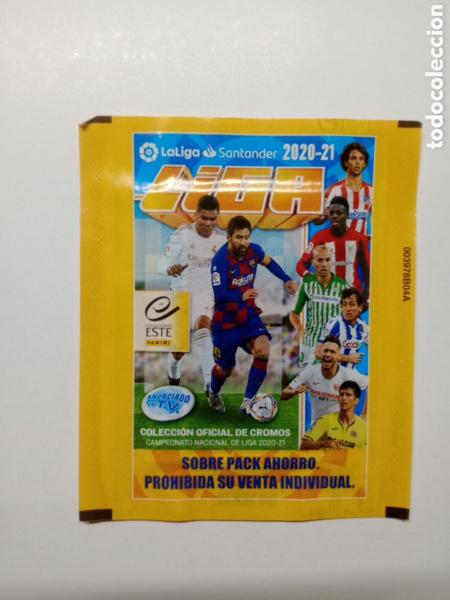 Cartes &agrave; collectionner de Football: SOBRE DE CROMOS SIN ABRIR LIGA ESTE 2020-21 CON DOBLE N&Uacute;MERO LATERAL