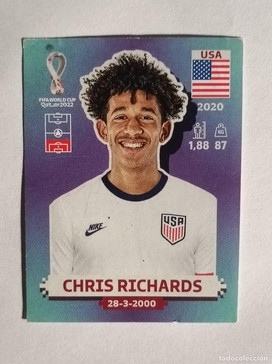 Cartes &agrave; collectionner de Football: #USA 7 CHRIS RICHARDS (ESTADOS UNIDOS) MUNDIAL QATAR 2022 PANINI