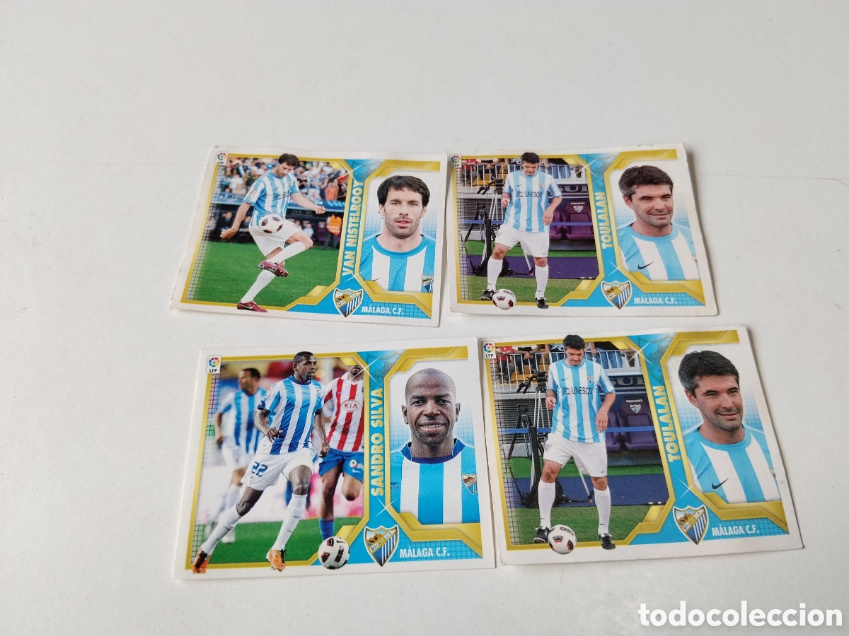 Cromos de f&uacute;tbol: 4 Cromos Malaga C.F. 2011-2012