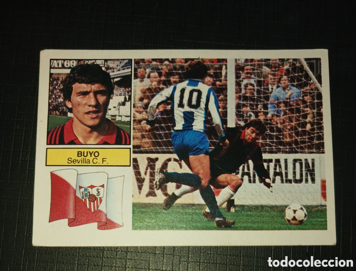 Cromos de f&uacute;tbol: Cromo Buyo Sevilla C. F. Ed. Este Liga 1982 1983 82-83 Sin pegar, nunca pegado