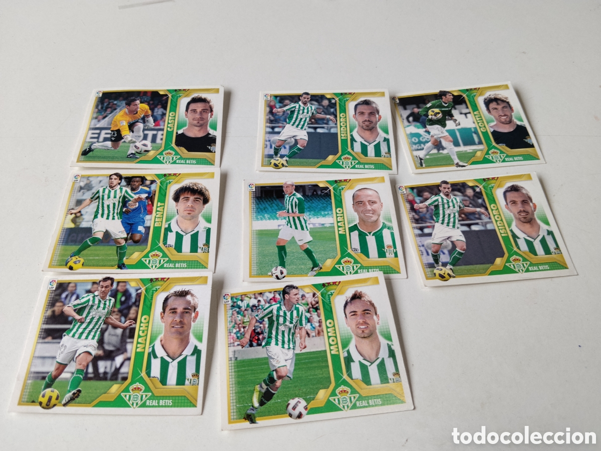 Cromos de f&uacute;tbol: 8 Cromos Real Betis 2011-2012