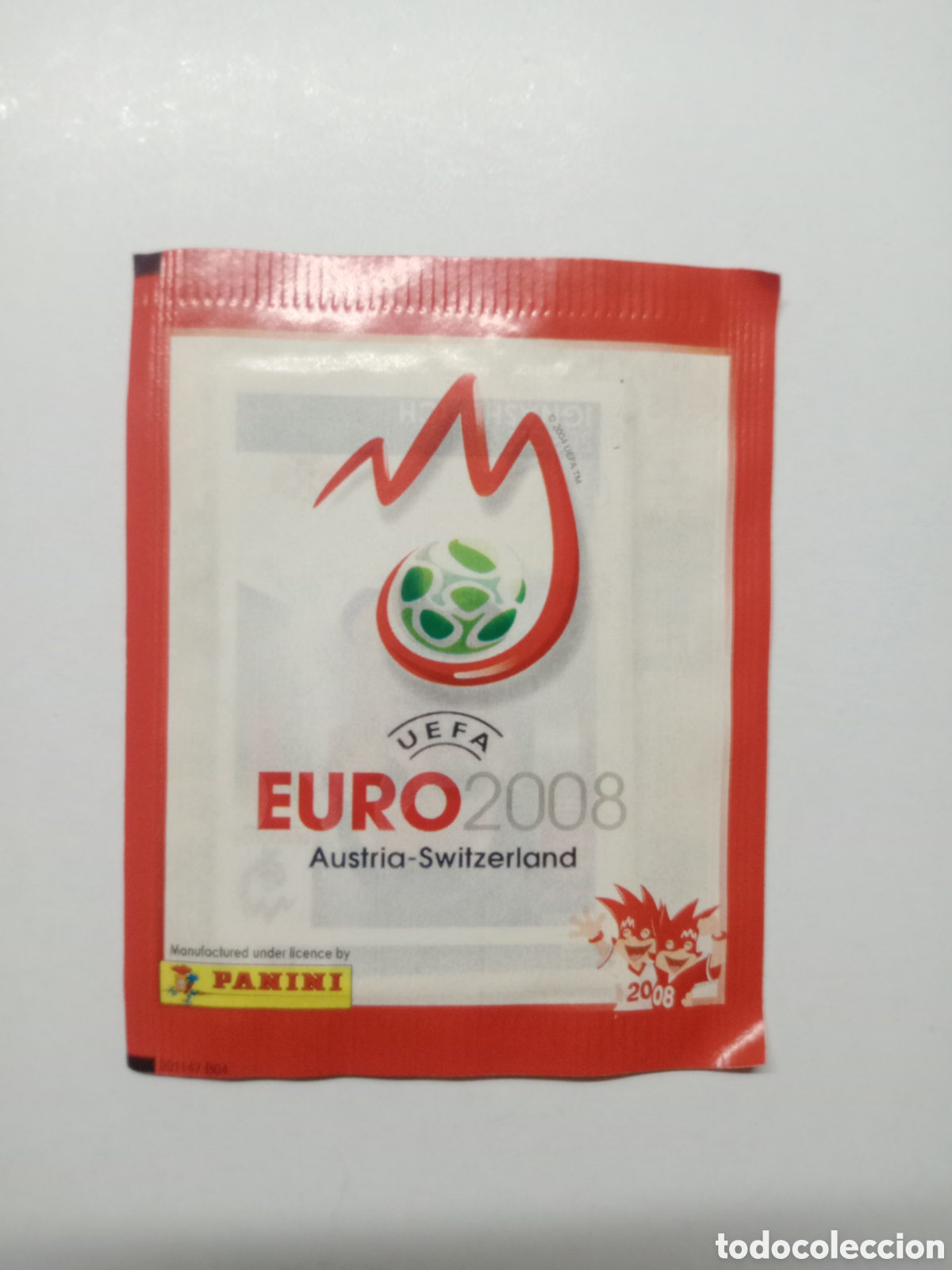 Cromos de f&uacute;tbol: SOBRE DE CROMOS SIN ABRIR EURO 2008 PANINI CON N&Uacute;MERO INFERIOR