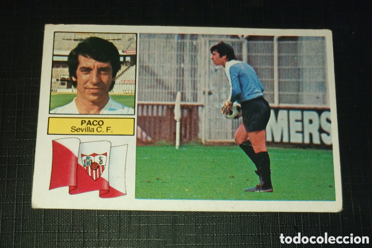 Cromos de f&uacute;tbol: Cromo Paco Sevilla C. F. Ed. Este Liga 1982 1983 82-83 Sin pegar, nunca pegado