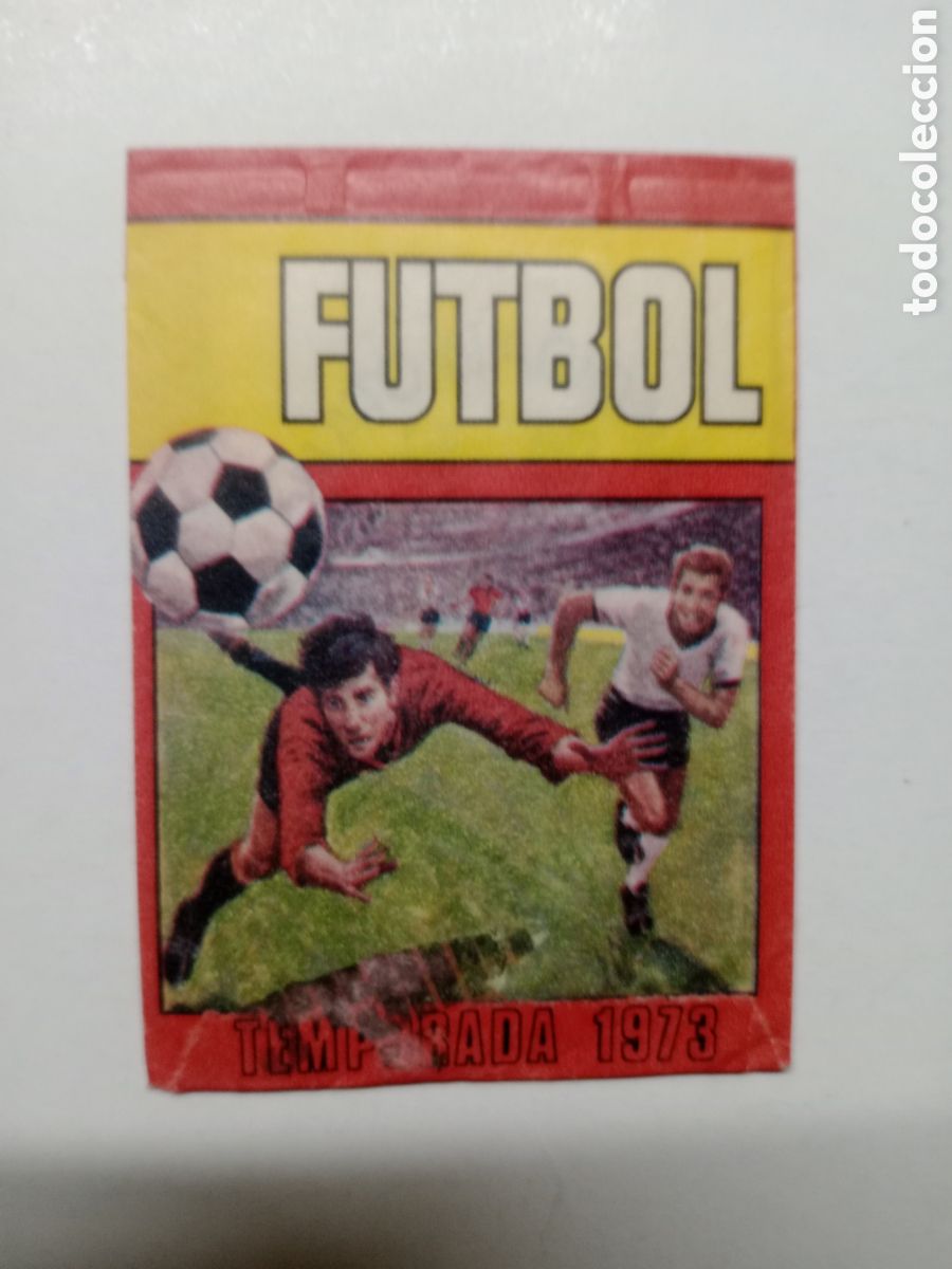 Cromos de f&uacute;tbol: SOBRE DE CROMOS SIN ABRIR F&Uacute;TBOL TEMPORADA 1973 RUIZ ROMERO TRASERA ROJA