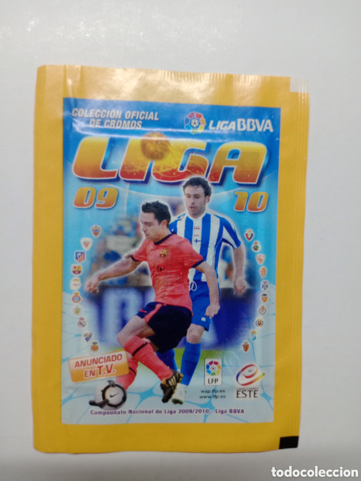 Cromos de f&uacute;tbol: SOBRE DE CROMOS SIN ABRIR LIGA ESTE 09-10 ESTRECHO