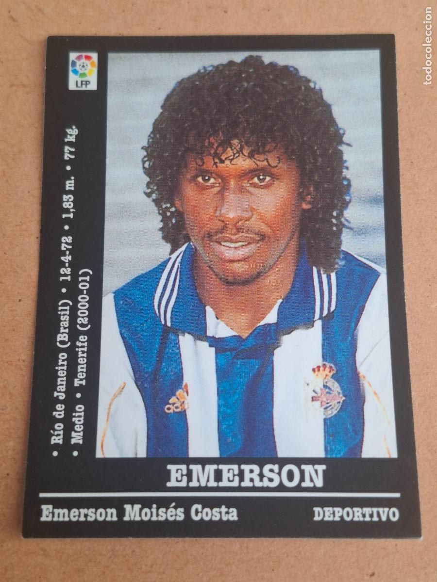 Cromos de f&uacute;tbol: PANINI LIGA 2000 2001 00 01 - EMERSON ( &Uacute;LTIMO FICHAJE ) - R.C. DEPORTIVO ( NUNCA PEGADO )