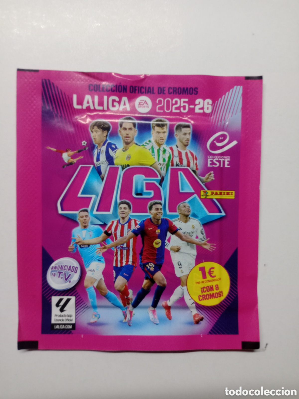 Cromos de f&uacute;tbol: SOBRE DE CROMOS SIN ABRIR LIGA ESTE 2025-26