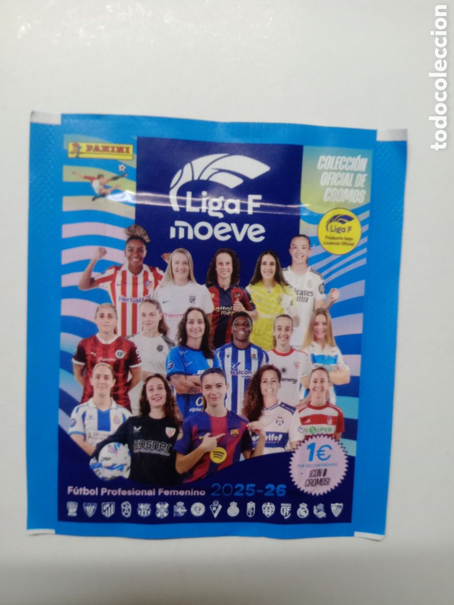 Cromos de f&uacute;tbol: SOBRE DE CROMOS SIN ABRIR LIGA F PANINI 2025-26