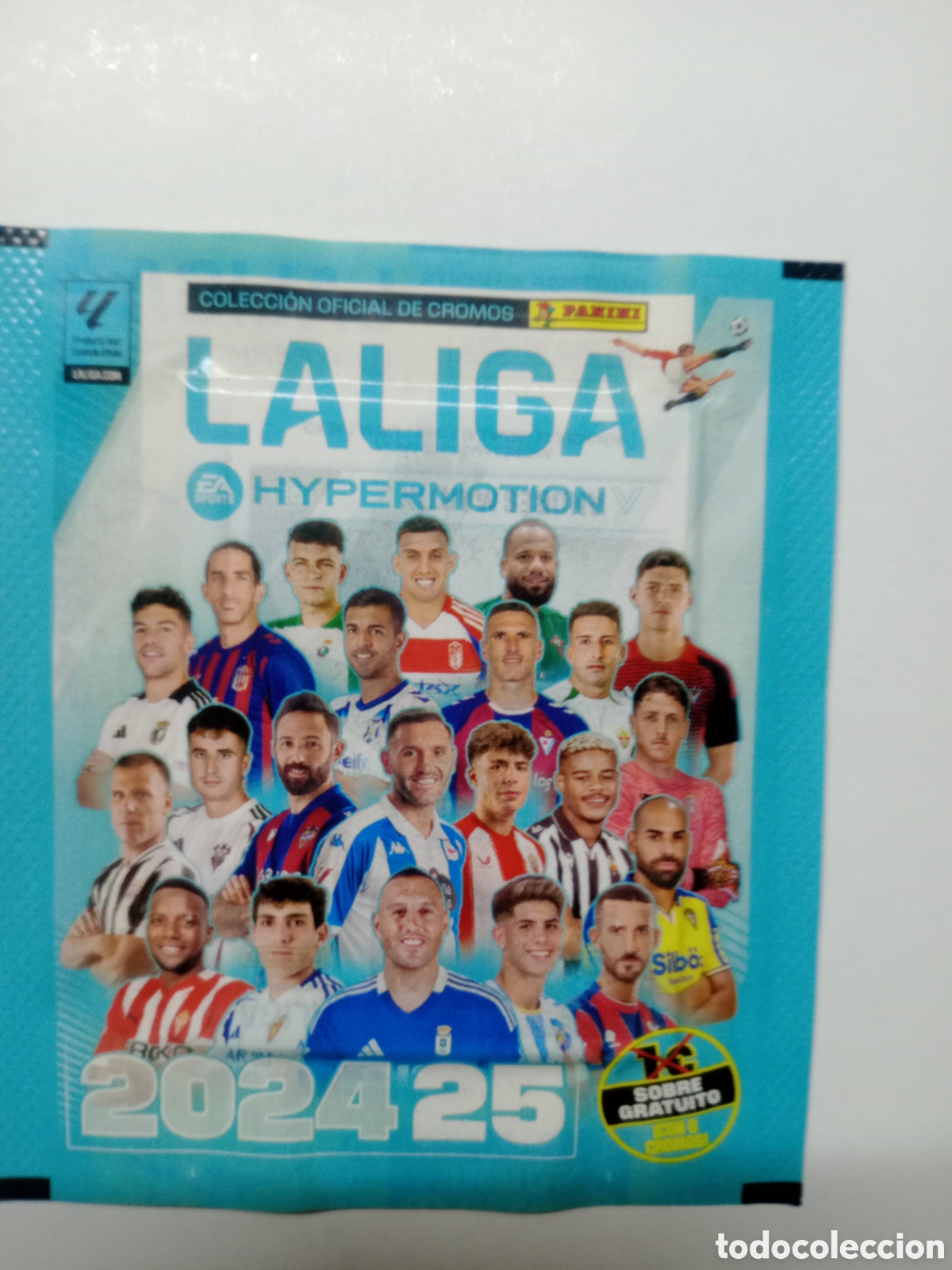 Cromos de f&uacute;tbol: SOBRE DE CROMOS SIN ABRIR LIGA ESTE HYPERMOTION GRATUITO 2024-25
