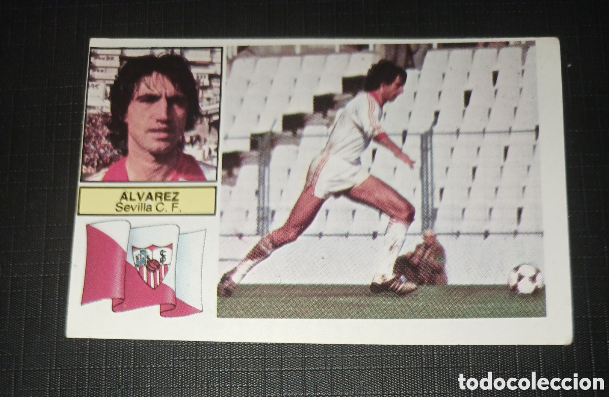 Cromos de f&uacute;tbol: Cromo L&oacute;pez Sevilla C. F. Ed. Este Liga 1982 1983 82-83 Sin pegar, nunca pegado