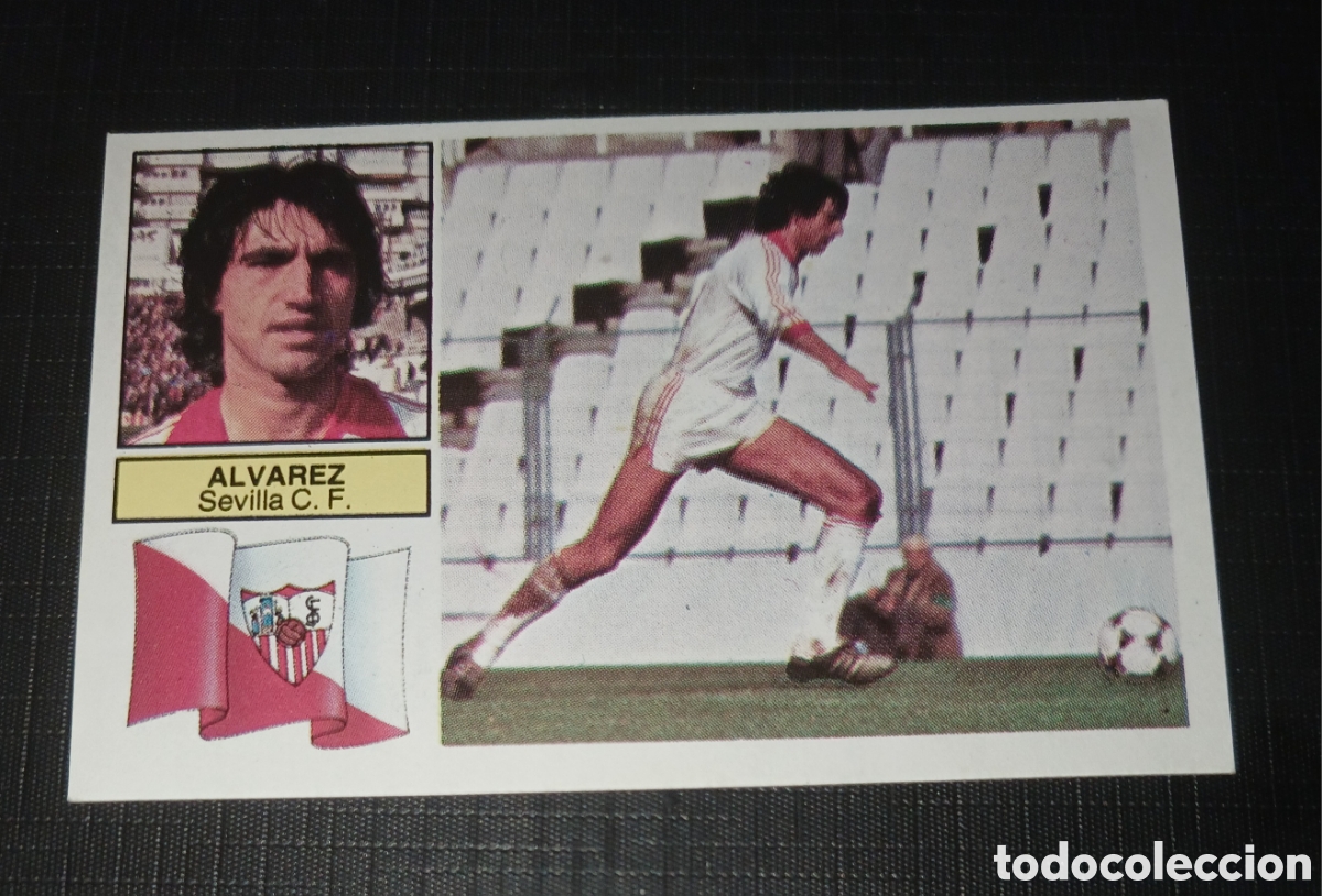 Cromos de f&uacute;tbol: Cromo L&oacute;pez Sevilla C. F. Ed. Este Liga 1982 1983 82-83 Sin pegar, nunca pegado