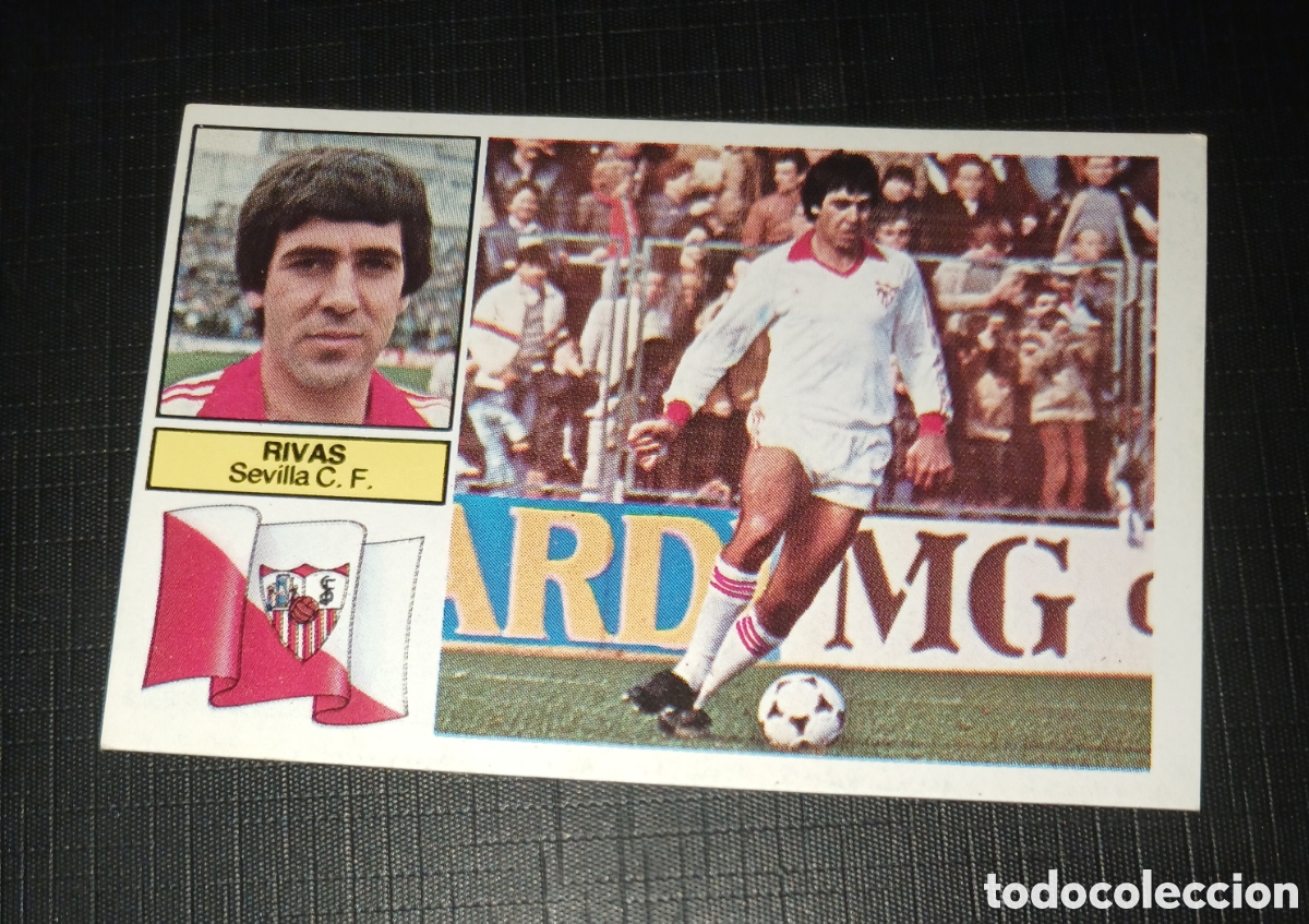 Cromos de f&uacute;tbol: Cromo Rivas Sevilla C. F. Ed. Este Liga 1982 1983 82-83 Sin pegar, nunca pegado