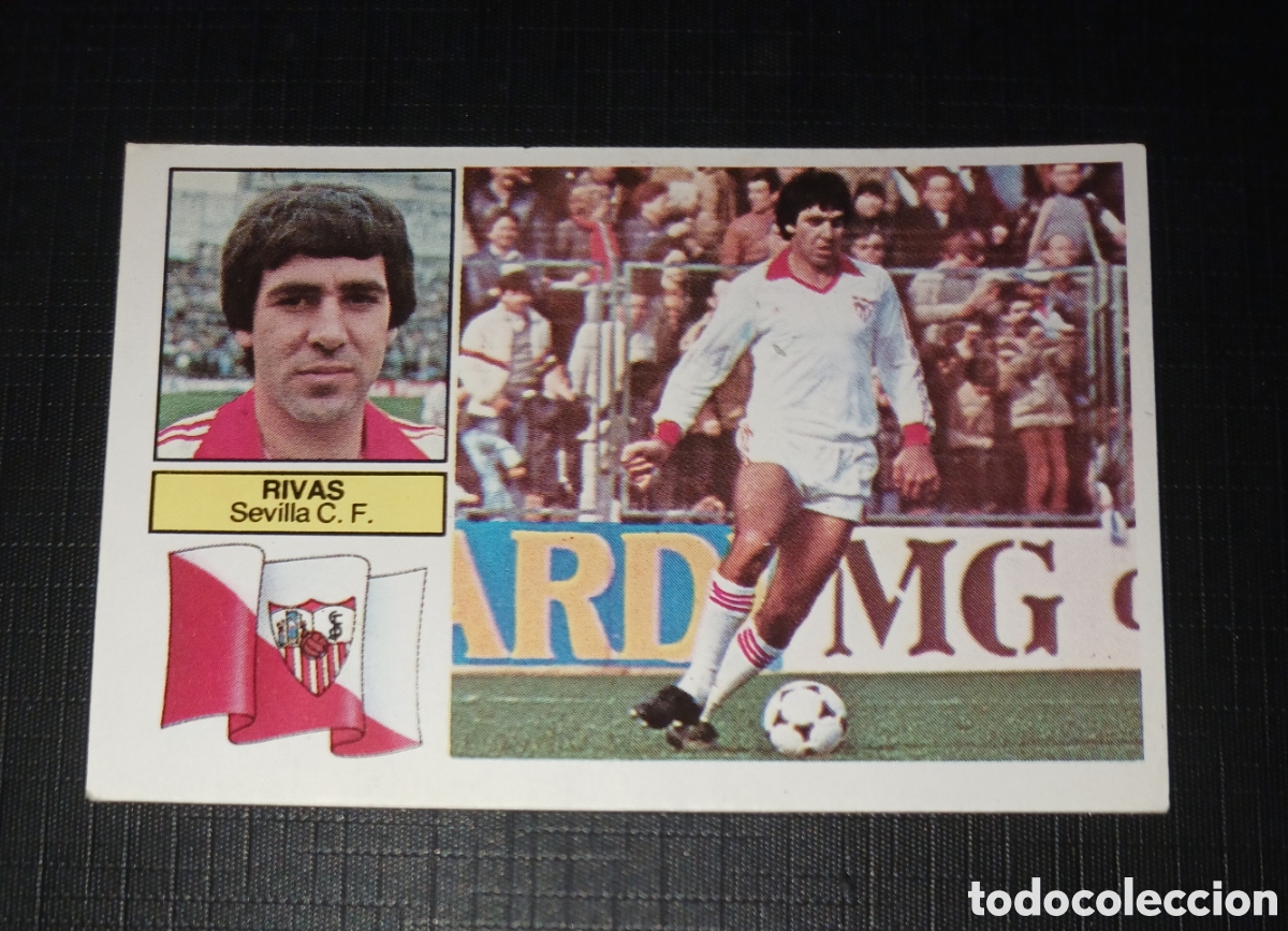 Cromos de f&uacute;tbol: Cromo Rivas Sevilla C. F. Ed. Este Liga 1982 1983 82-83 Sin pegar, nunca pegado