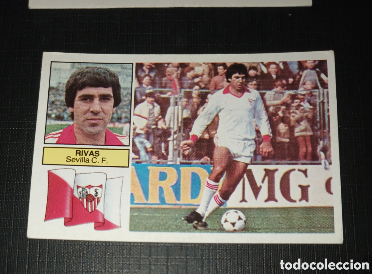 Cromos de f&uacute;tbol: Cromo Rivas Sevilla C. F. Ed. Este Liga 1982 1983 82-83 Sin pegar, nunca pegado