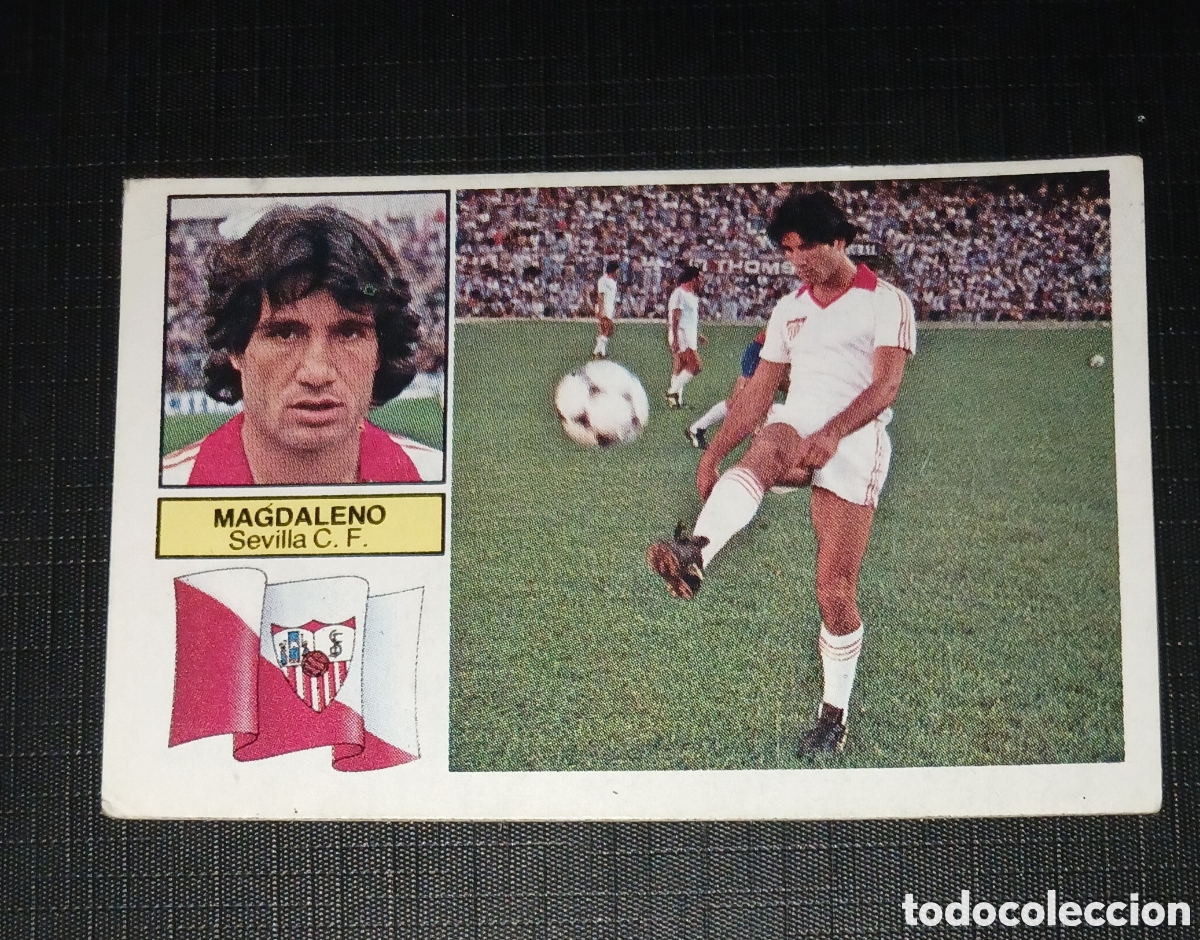 Cromos de f&uacute;tbol: Cromo Magdaleno Sevilla C. F. Ed. Este Liga 1982 1983 82-83 Sin pegar, nunca pegado