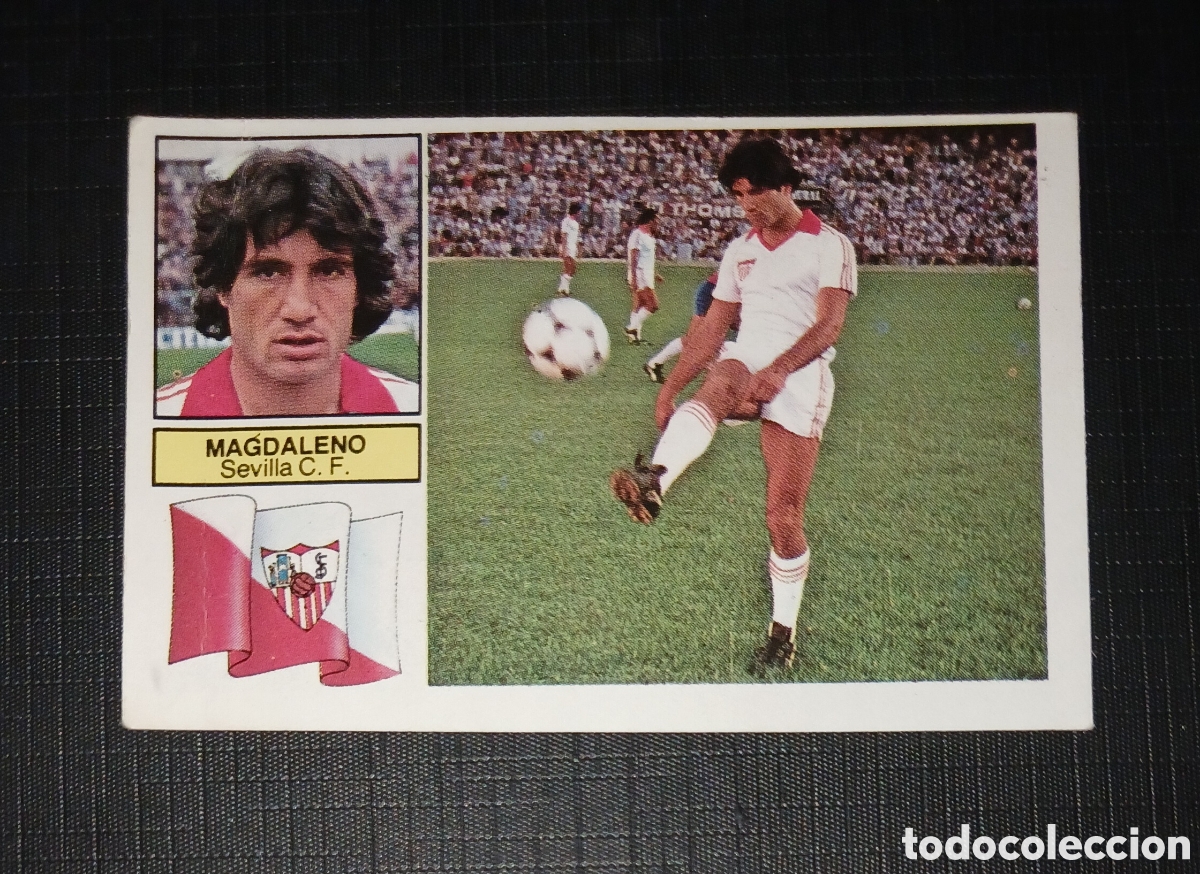 Cromos de f&uacute;tbol: Cromo Magdaleno Sevilla C. F. Ed. Este Liga 1982 1983 82-83 Sin pegar, nunca pegado