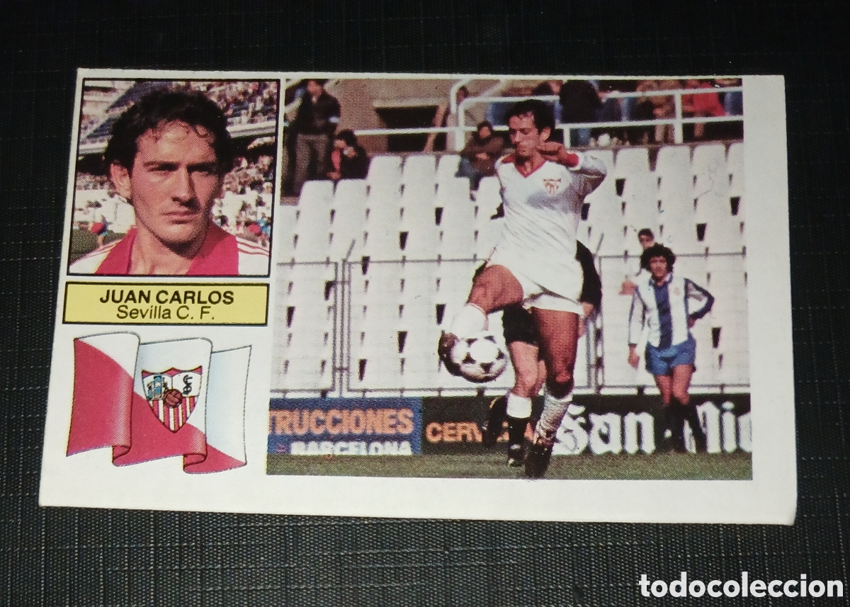 Cromos de f&uacute;tbol: Cromo Juan Carlos Sevilla C. F. Ed. Este Liga 1982 1983 82-83 Sin pegar, nunca pegado