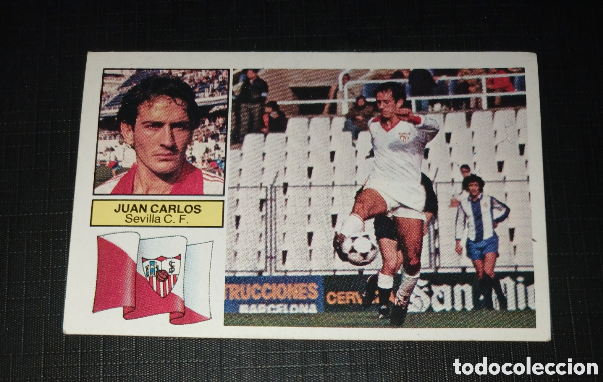 Cromos de f&uacute;tbol: Cromo Juan Carlos Sevilla C. F. Ed. Este Liga 1982 1983 82-83 Sin pegar, nunca pegado