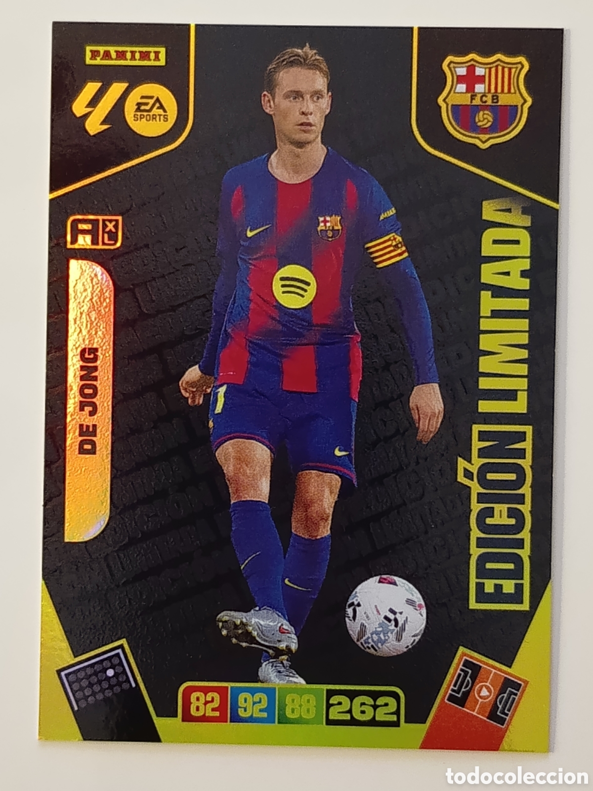 Cromos de f&uacute;tbol: De Jong edici&oacute;n limitada adrenalyn xl 2025-2026
