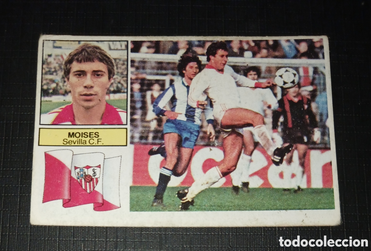 Cromos de f&uacute;tbol: Cromo Mois&eacute;s Sevilla C. F. Ed. Este Liga 1982 1983 82-83 Sin pegar, nunca pegado
