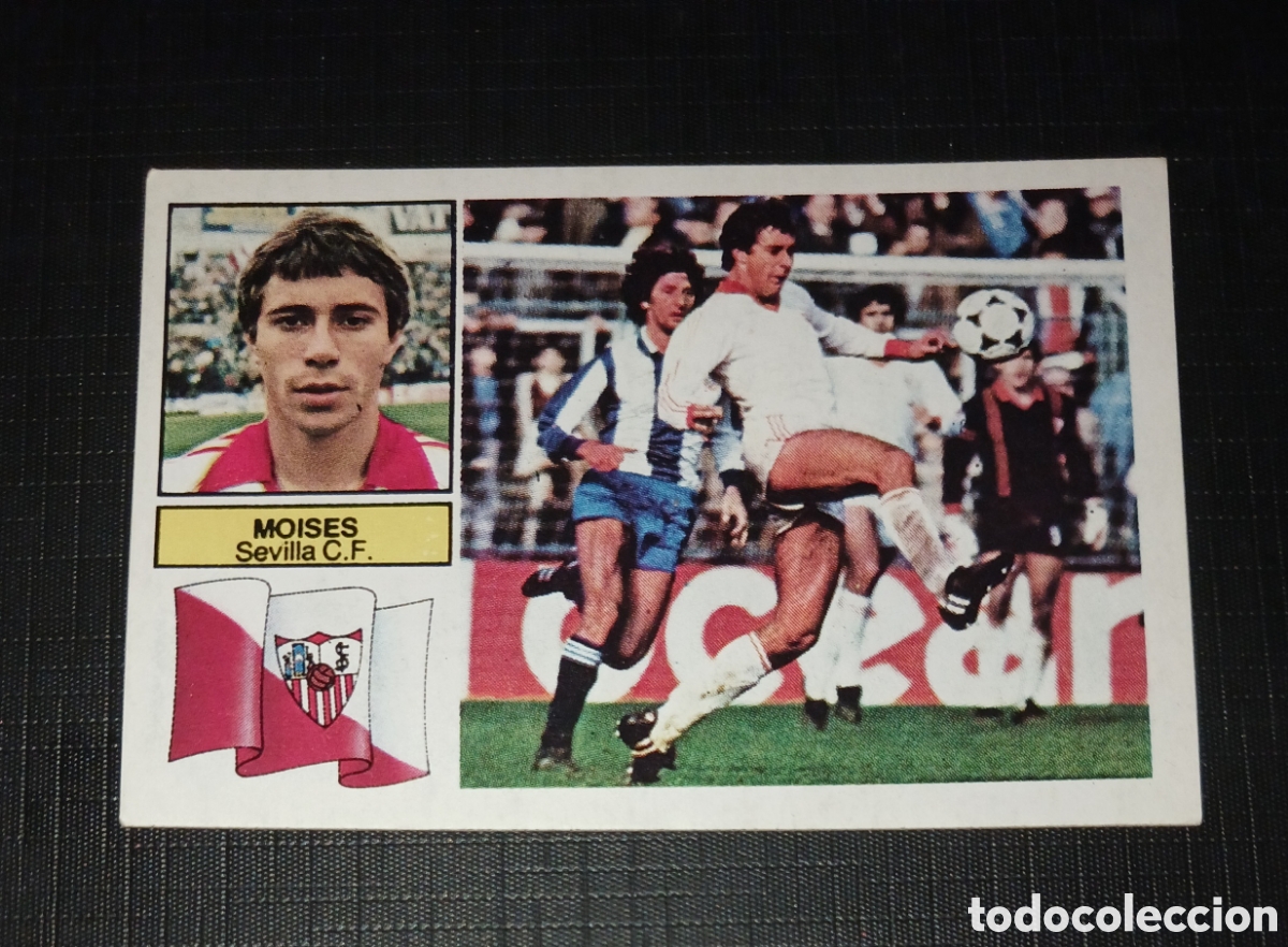 Cromos de f&uacute;tbol: Cromo Mois&eacute;s Sevilla C. F. Ed. Este Liga 1982 1983 82-83 Sin pegar, nunca pegado