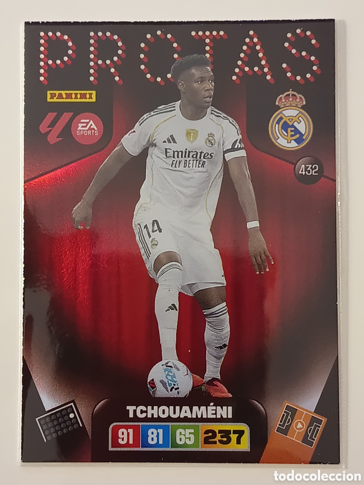 Cromos de f&uacute;tbol: 432 Tchouameni Protas adrenalyn xl 2025-2026