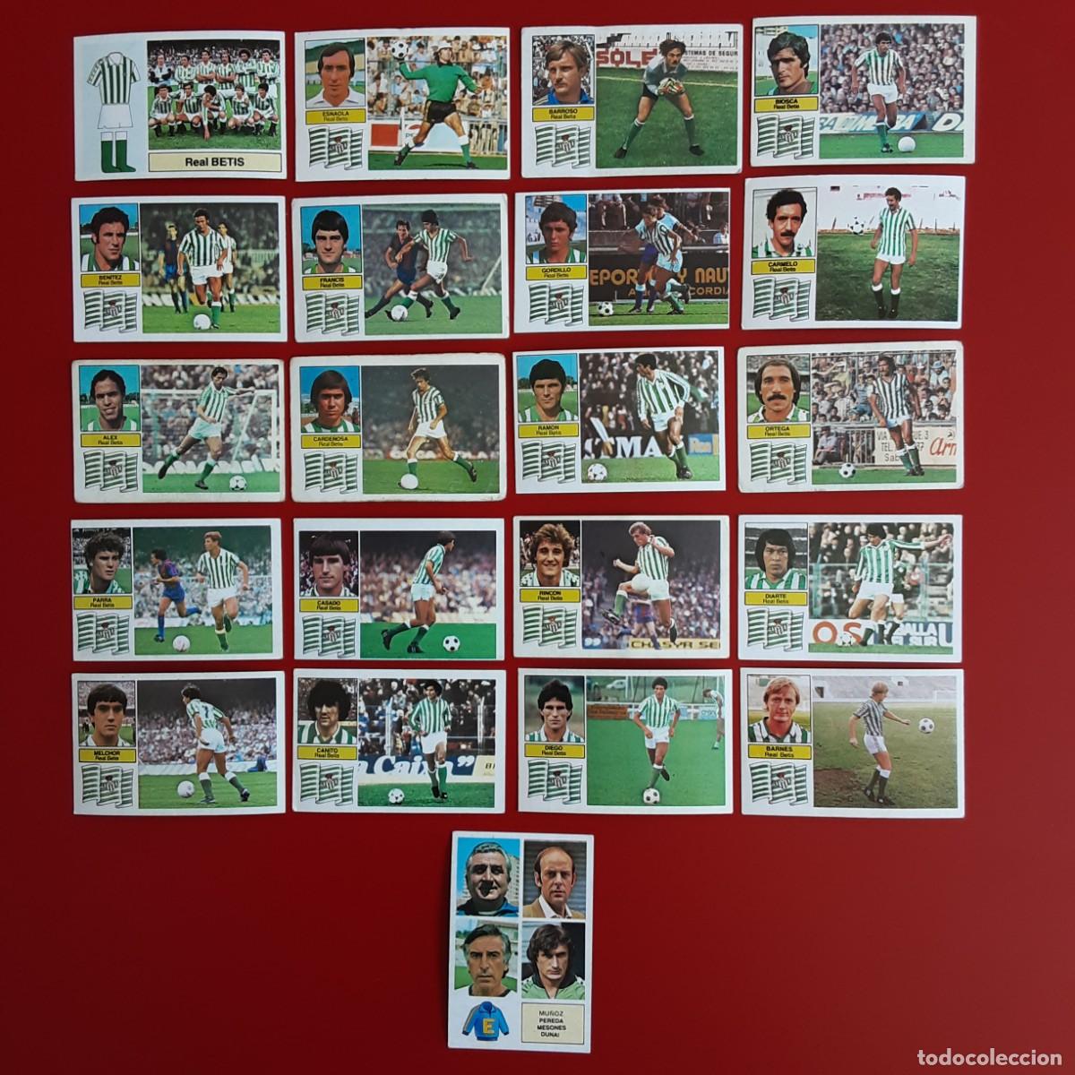 Cromos de f&uacute;tbol: EQUIPO CASI COMPLETO BETIS LIGA TEMPORADA 1982 1983 82 83 EDICIONES ESTE - FALTAN 3 CROMOS