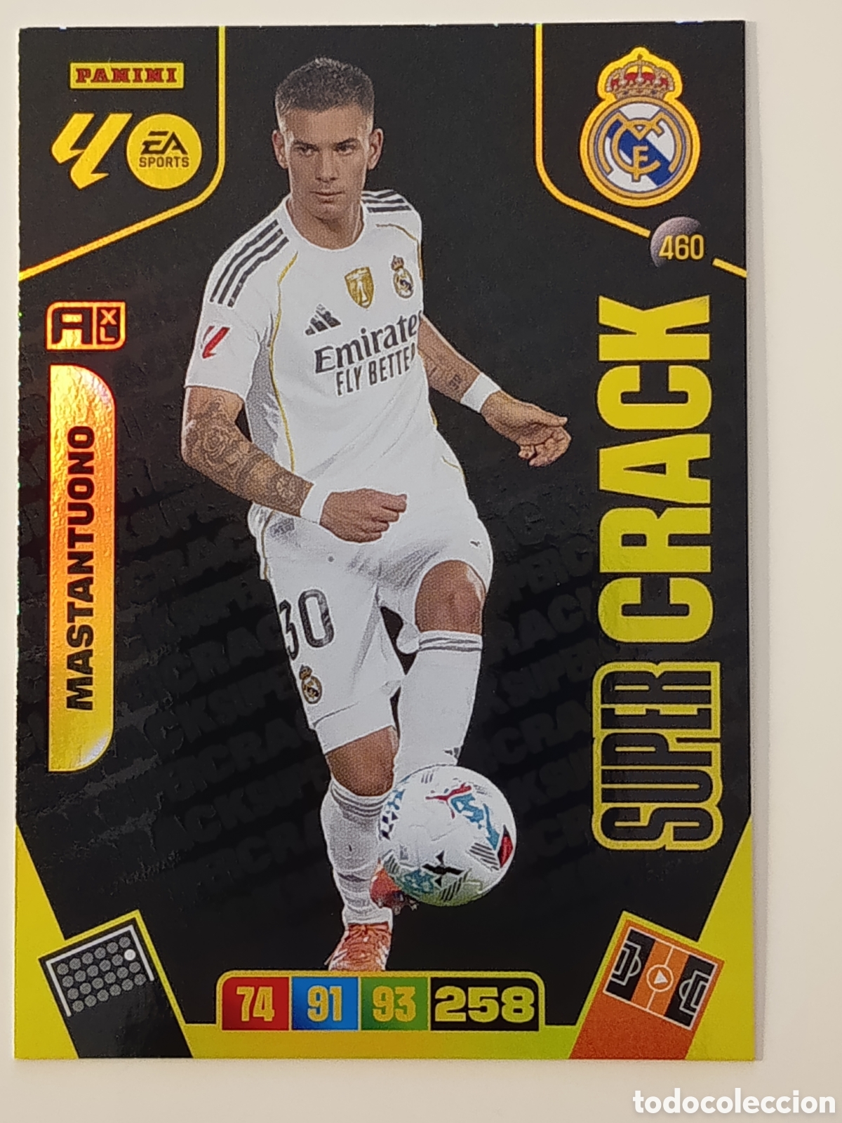 Cromos de f&uacute;tbol: 460 Mastantuono Super Crack adrenalyn xl 2025-2026
