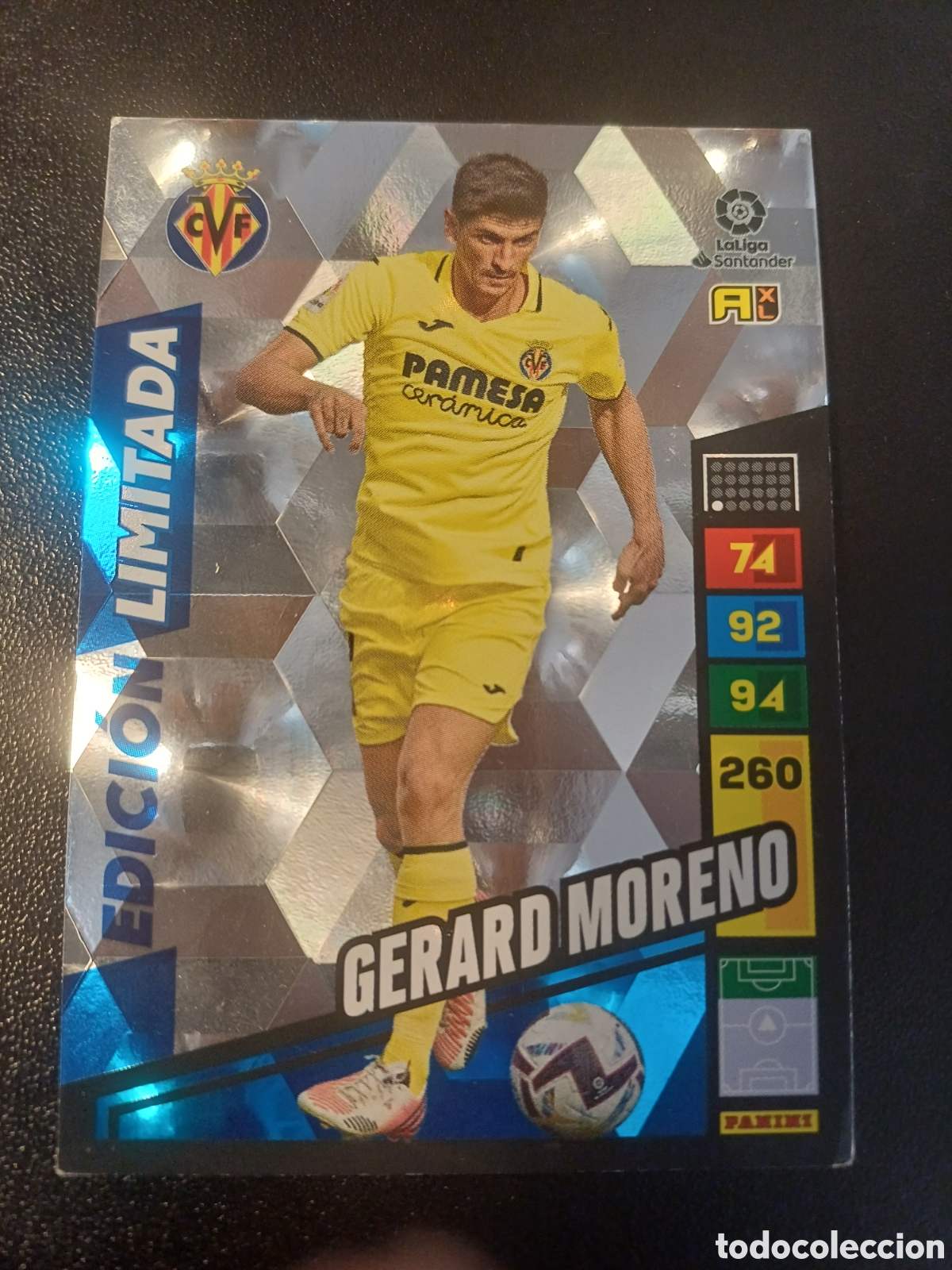 Cromos de f&uacute;tbol: GERARD MORENO VILLAREAL CF EDICION LIMITADA PANINI ADRENALYN XL LA LIGA 2022-23