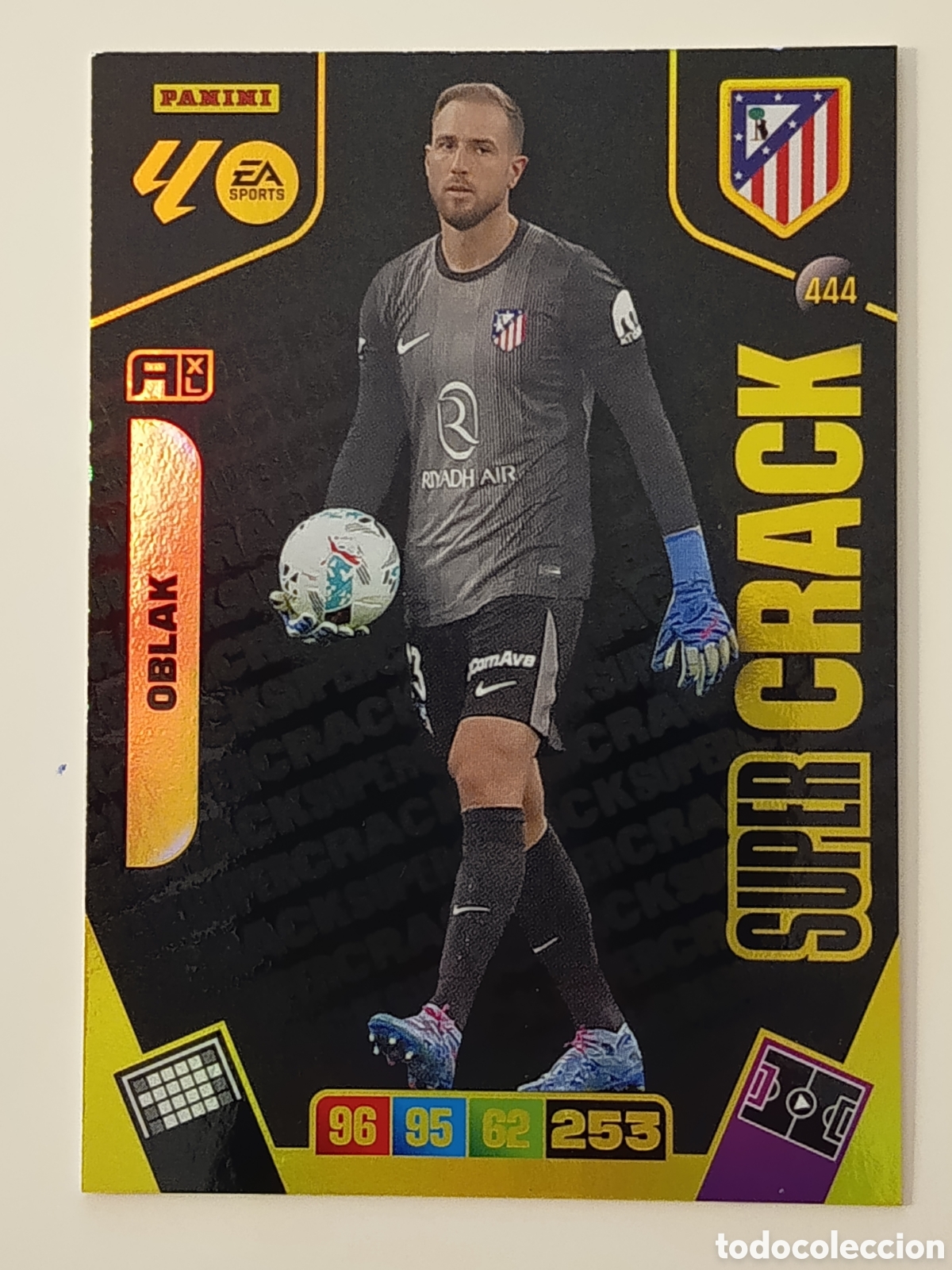 Cromos de f&uacute;tbol: 444 Oblak s&uacute;per crack adrenalyn xl 2025-2026