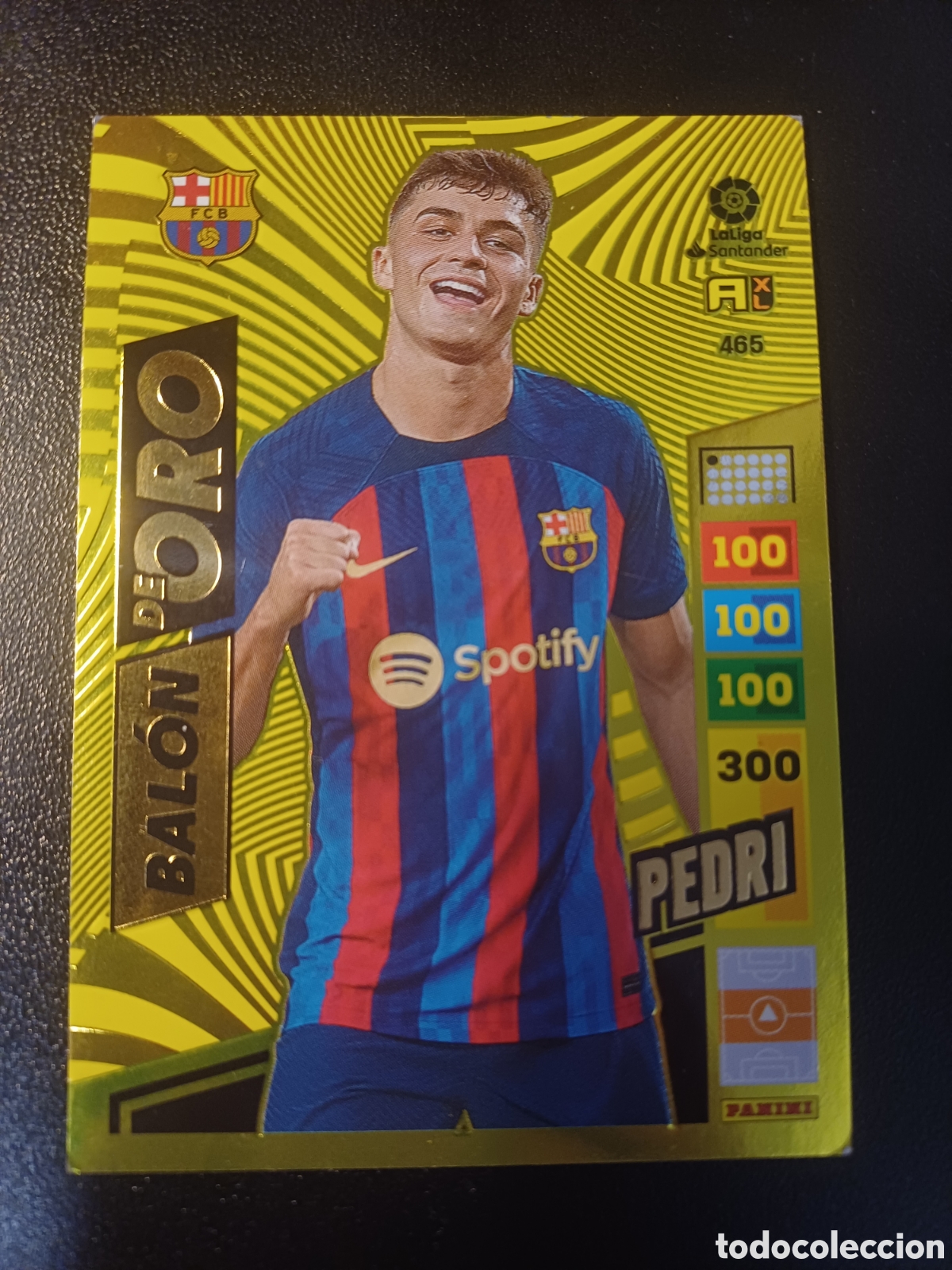 Cromos de f&uacute;tbol: #465 PEDRI FC BARCELONA BALON DE ORO PANINI ADRENALYN XL LA LIGA 2022-23