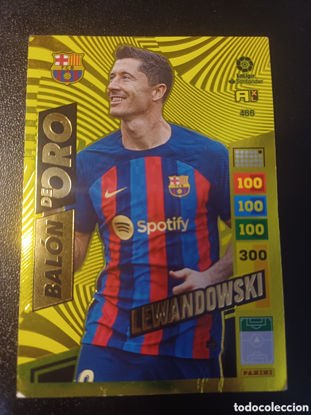 Cromos de f&uacute;tbol: #466 LEWANDOWSKI FC BARCELONA BALON DE ORO PANINI ADRENALYN XL LA LIGA 2022-23