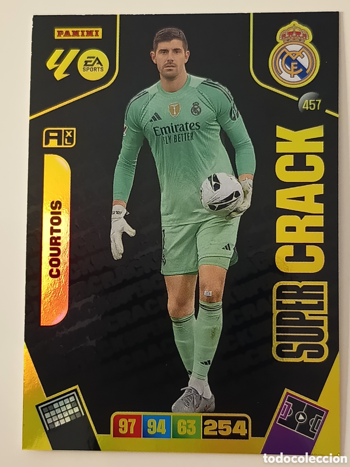 Cromos de f&uacute;tbol: 457 Courtois super crack adrenalyn xl 2025-2026