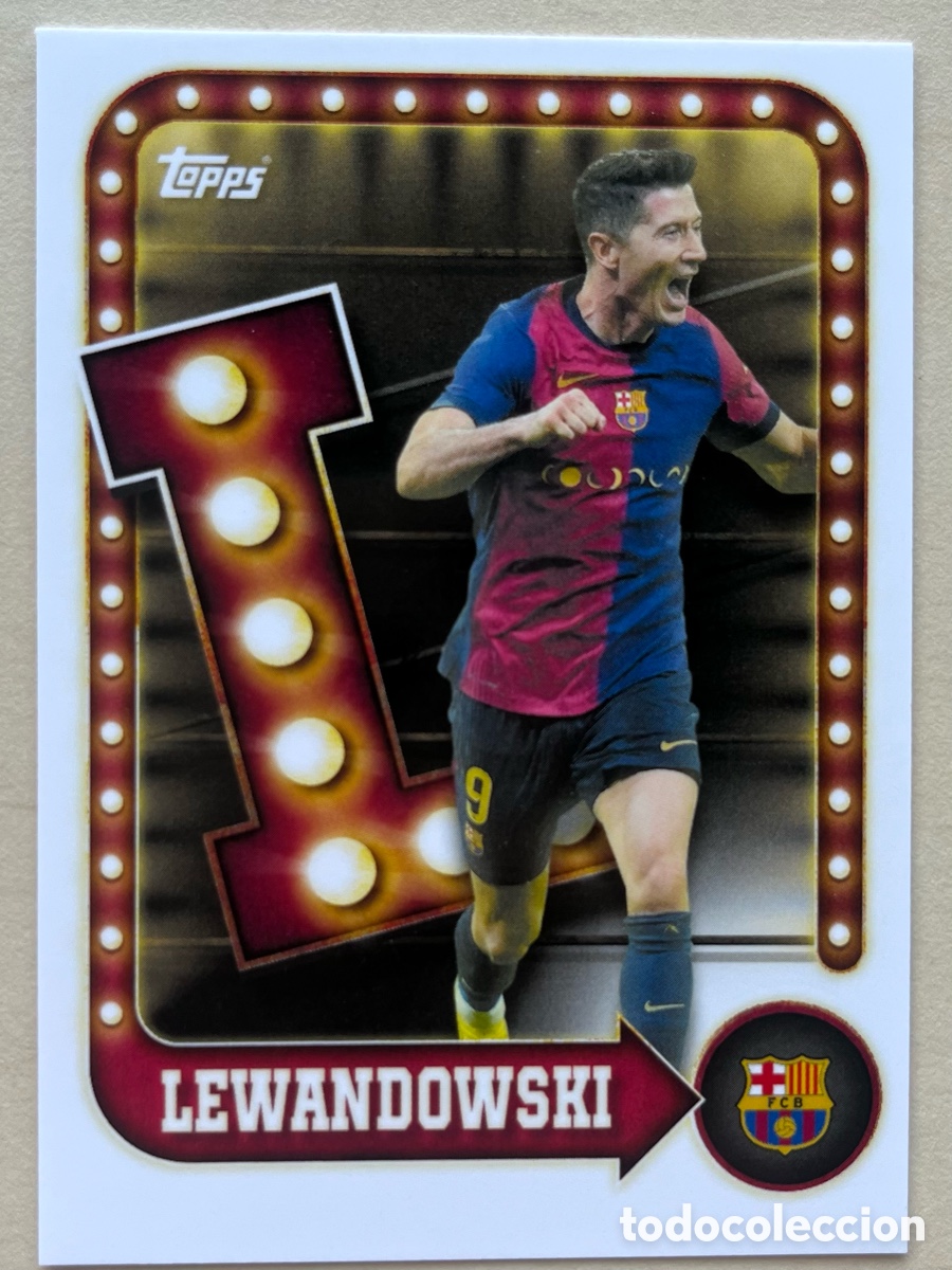 Football Stickers: Lewandowski Insert FC Barcelona Topps Tin 2025-26