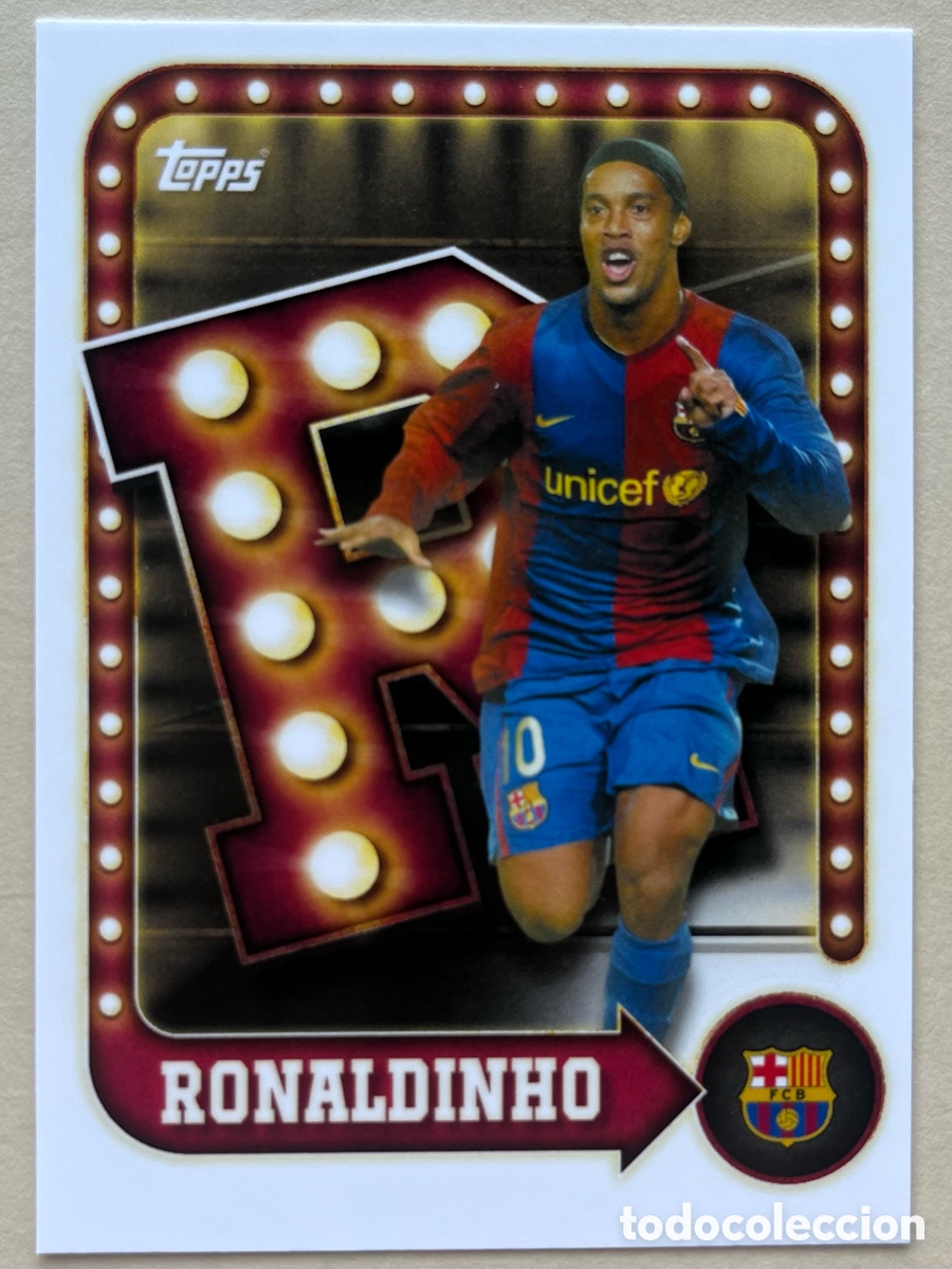 Football Stickers: Ronaldinho Insert FC Barcelona Topps Tin 2025-26