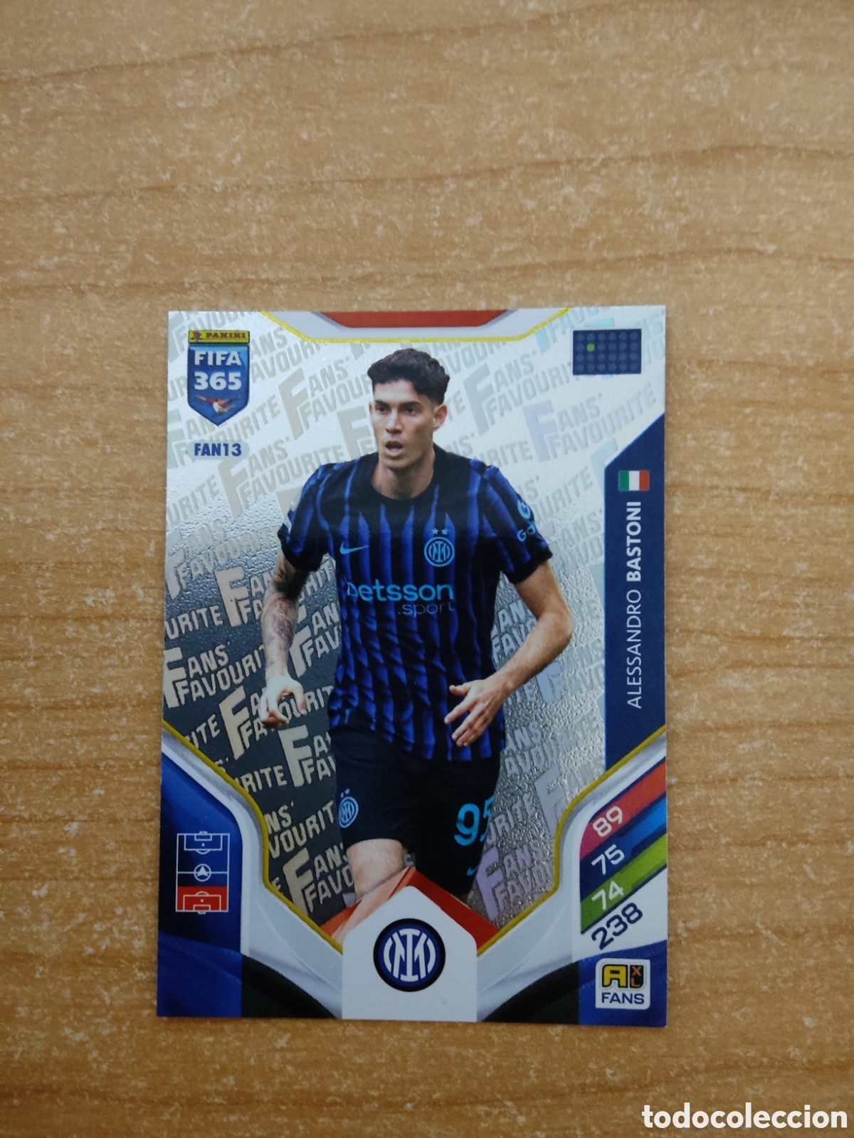 Football Stickers: FAN13 ALESSANDRO BASTONI INTER MILAN FIFA 365 ADRENALYN 2026