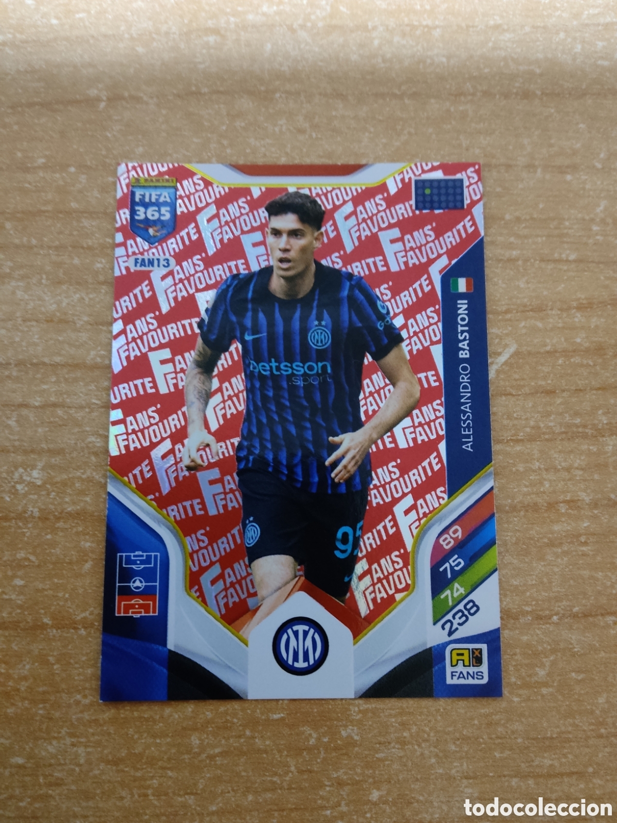 Cromos de f&uacute;tbol: FAN13 ALESSANDRO BASTONI INTER MILAN FIFA 365 ADRENALYN 2026