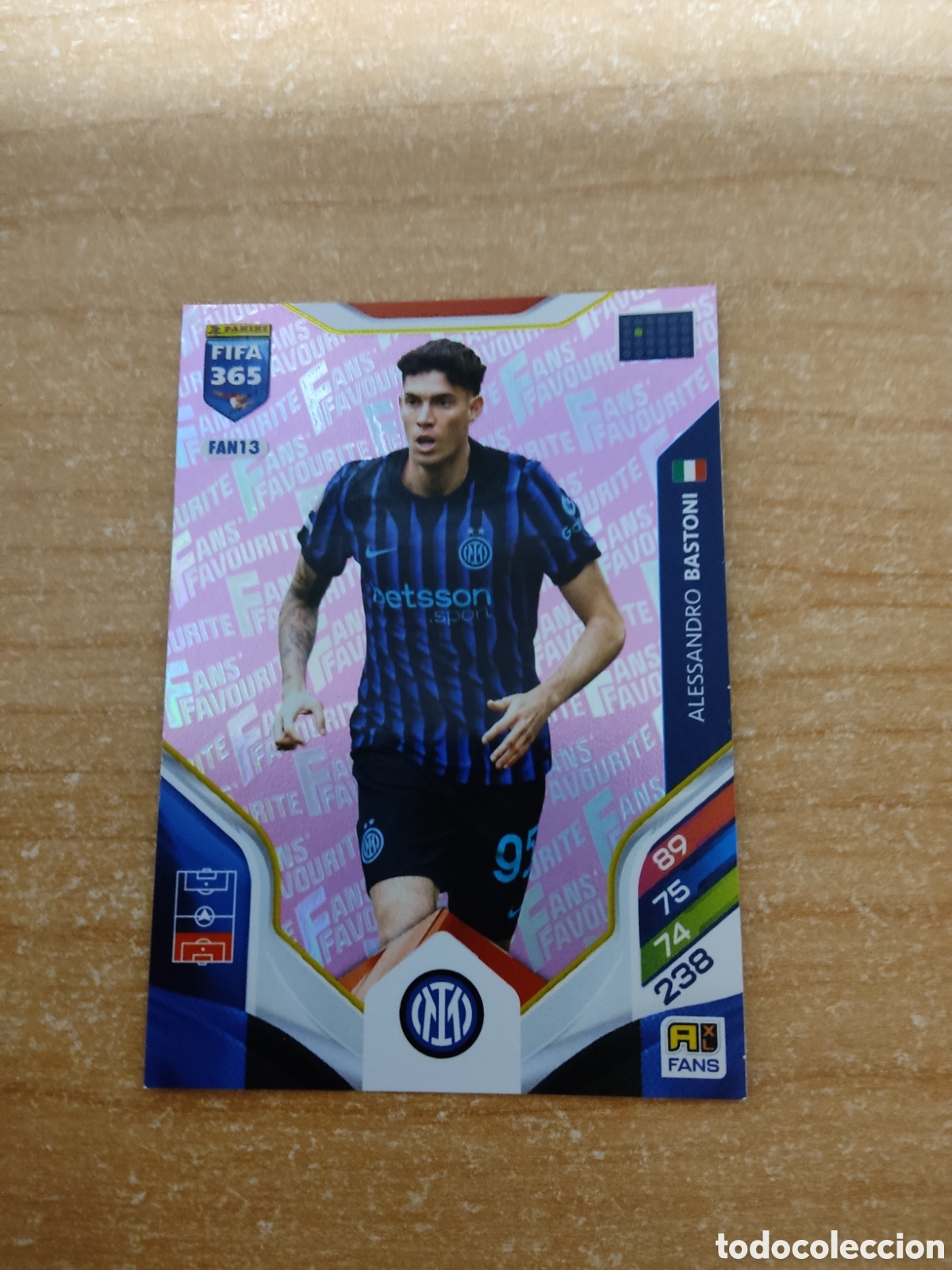 Cromos de f&uacute;tbol: FAN13 ALESSANDRO BASTONI INTER MILAN FIFA 365 ADRENALYN 2026