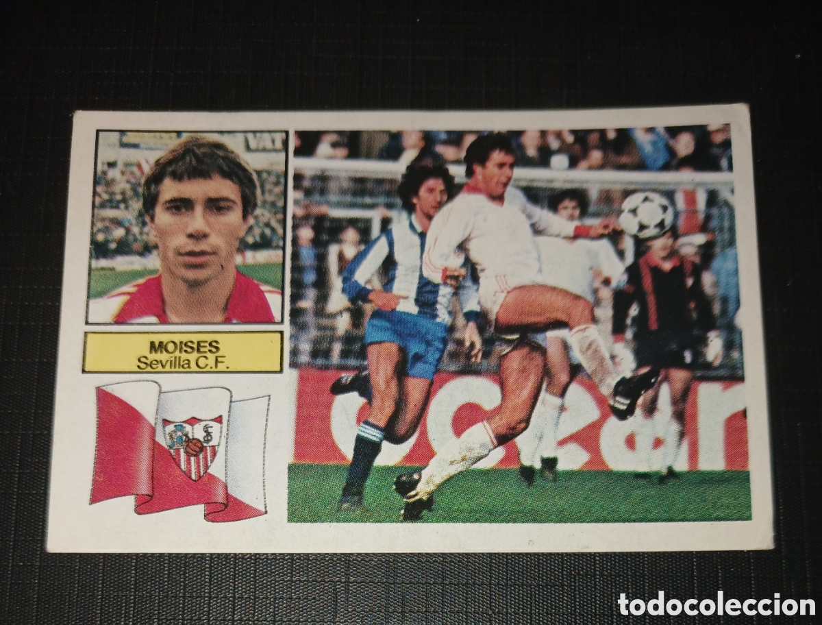 Cromos de f&uacute;tbol: Cromo Mois&eacute;s Sevilla C. F. Ed. Este Liga 1982 1983 82-83 Sin pegar, nunca pegado