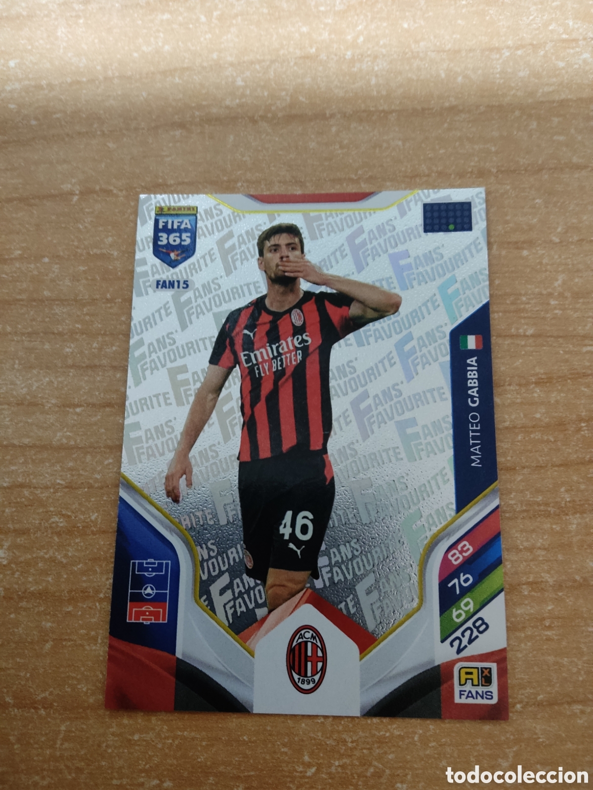 Cromos de f&uacute;tbol: FAN15 MATTEO GABBIA AC MILAN FIFA 365 ADRENALYN 2026