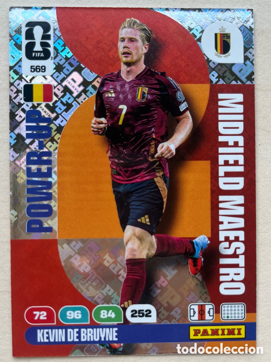 Cromos de f&uacute;tbol: De Bruyne Power Up Adrenalyn XL Mundial 2026 - B&eacute;lgica