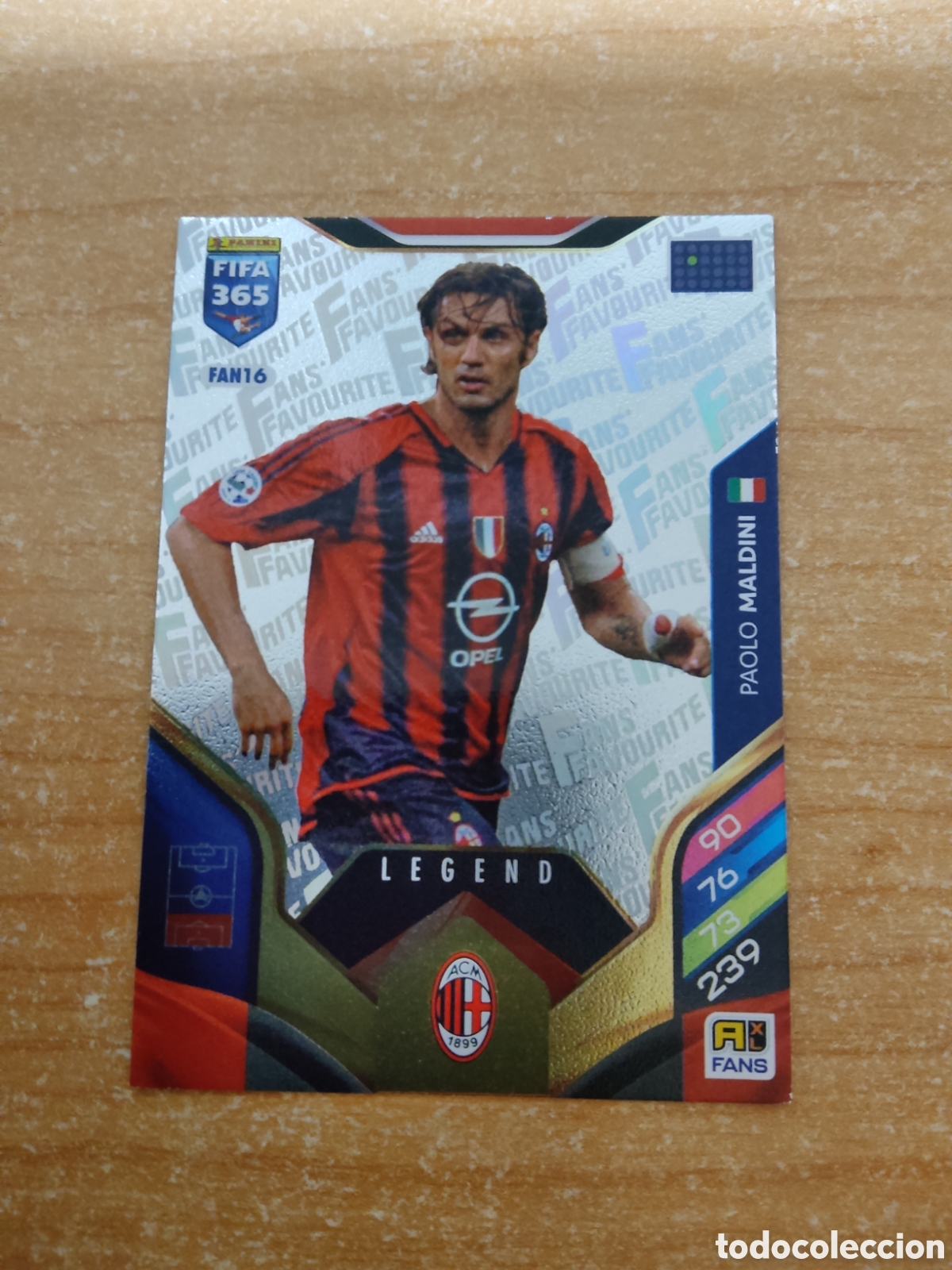 Cromos de f&uacute;tbol: FAN16 PAOLO MALDINI LEGEND AC MILAN FIFA 365 ADRENALYN 2026