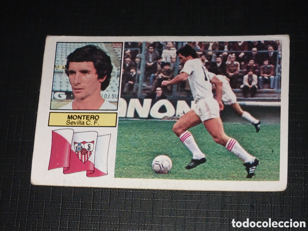 Cromos de f&uacute;tbol: Cromo Montero Sevilla C. F. Ed. Este Liga 1982 1983 82-83 Sin pegar, nunca pegado