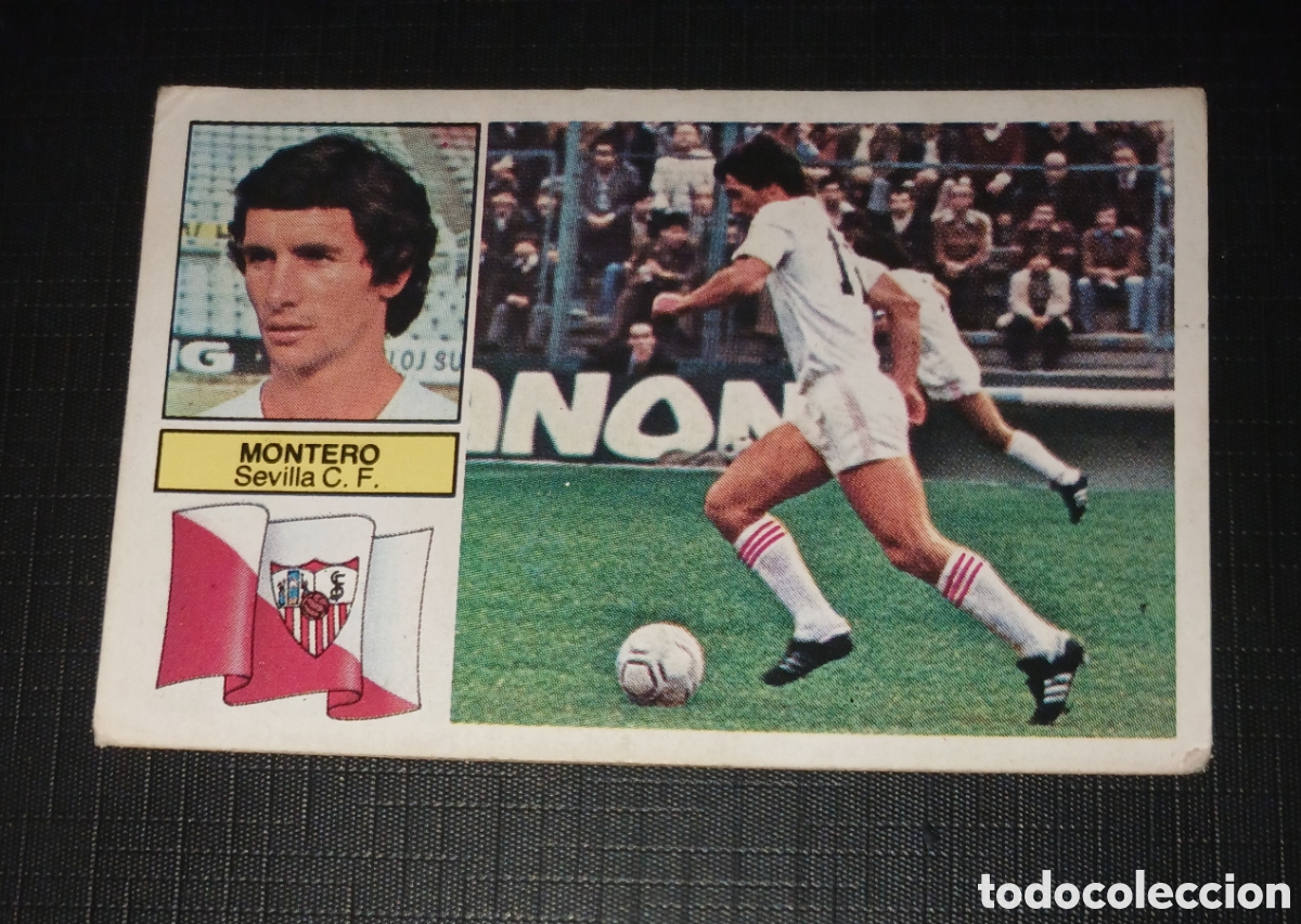 Cromos de f&uacute;tbol: Cromo Montero Sevilla C. F. Ed. Este Liga 1982 1983 82-83 Sin pegar, nunca pegado
