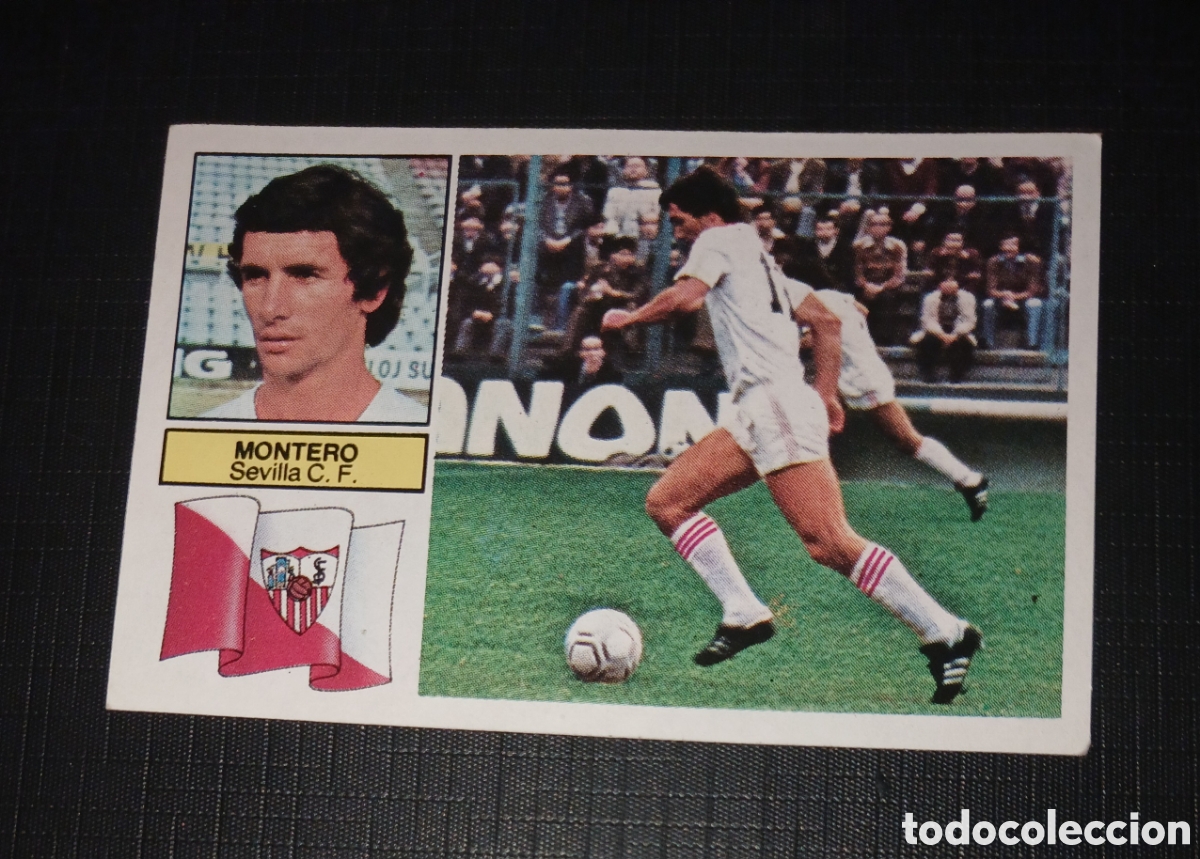 Cromos de f&uacute;tbol: Cromo Montero Sevilla C. F. Ed. Este Liga 1982 1983 82-83 Sin pegar, nunca pegado